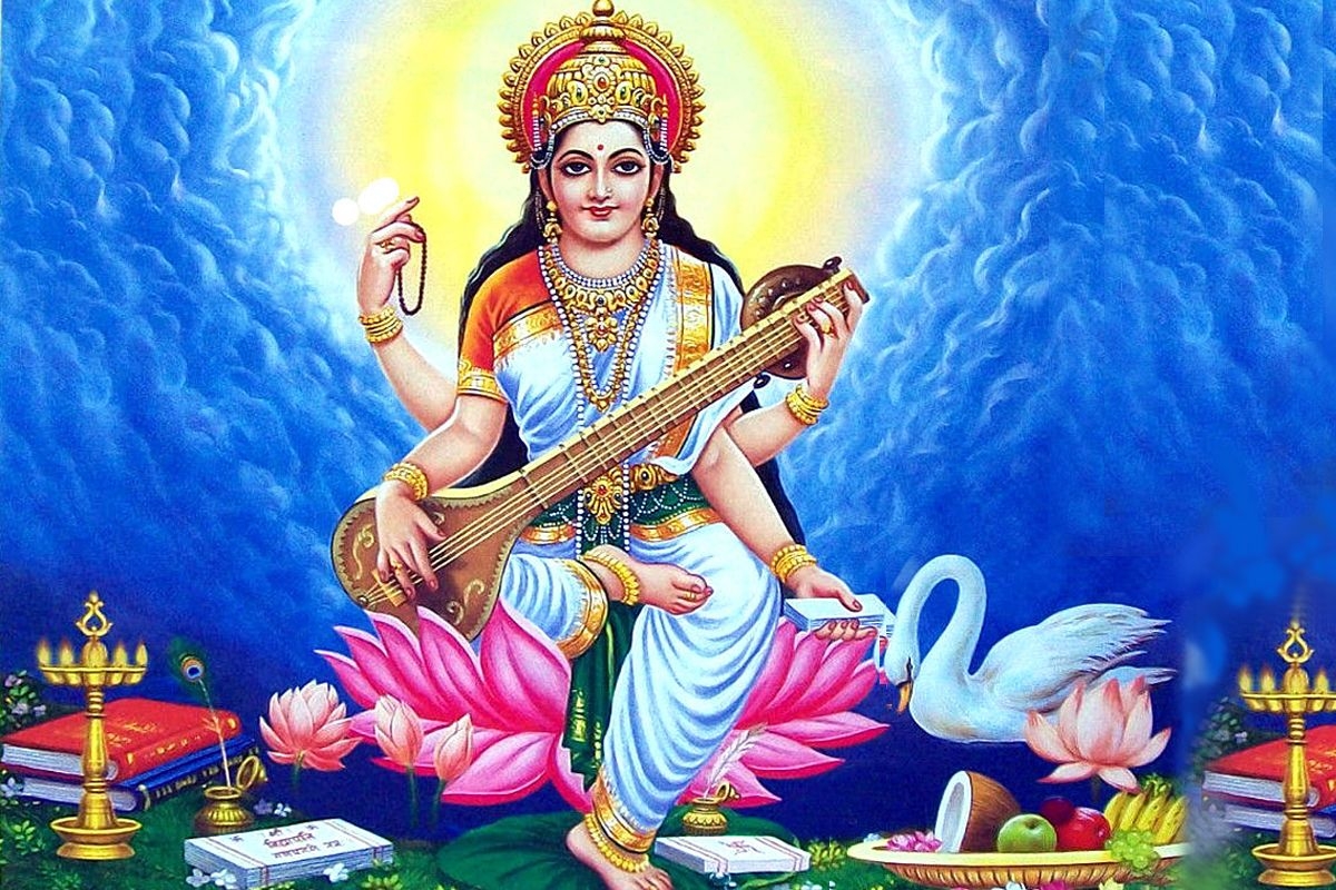 1200x800 Saraswati Wallpaper. Saraswati Wallpaper, Durga Lakshmi Saraswati Wallpaper and Lakshmi Saraswati Ganesh Wallpaper, Desktop