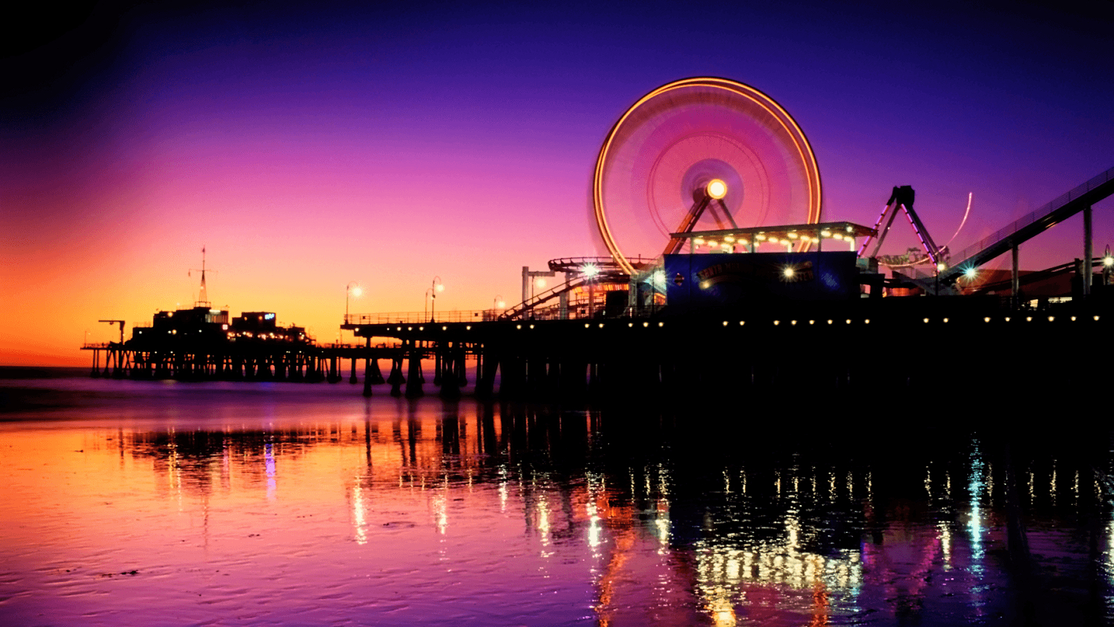 1600x900 px Santa Monica Pier Wallpaper, Desktop