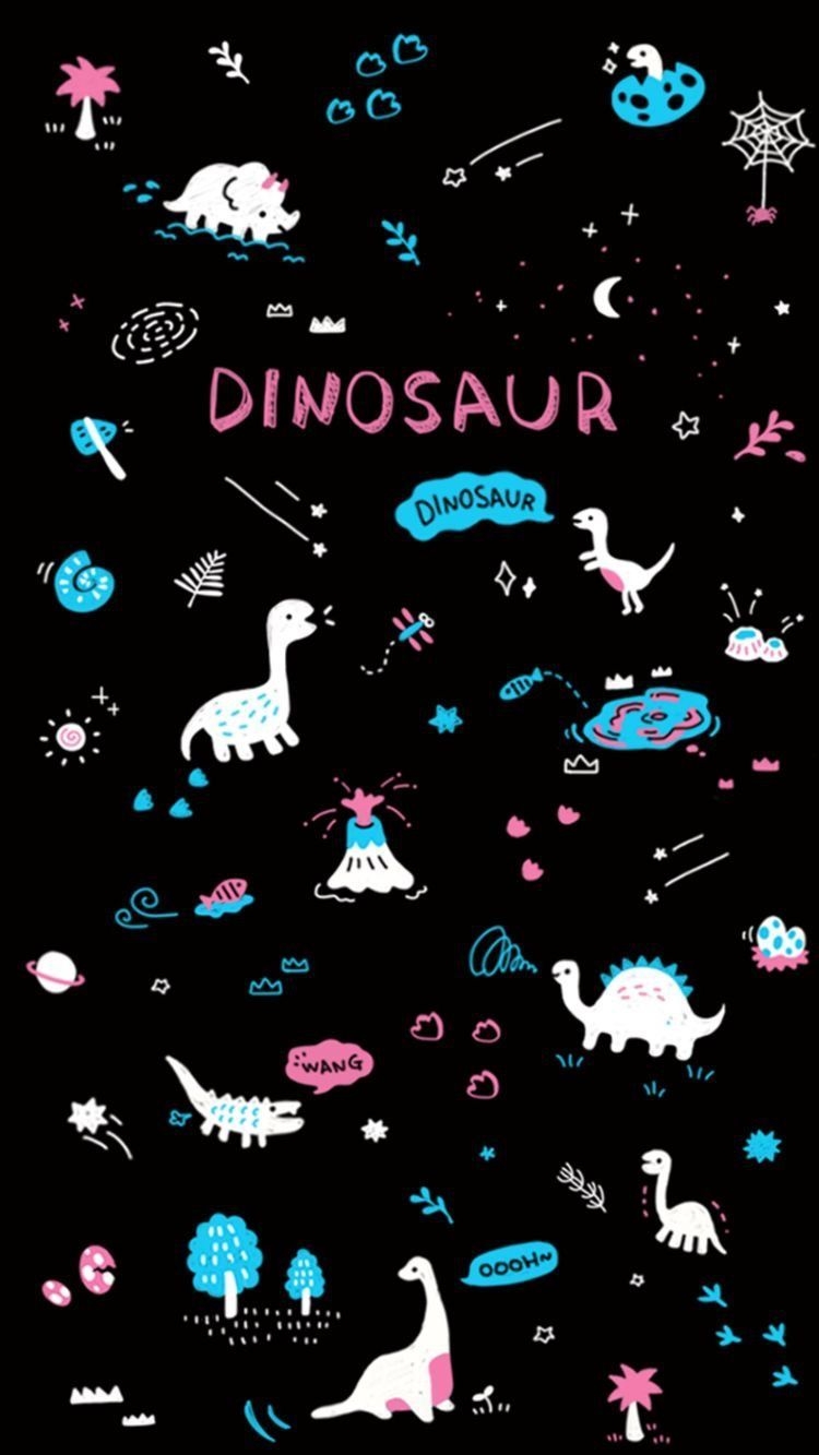 750x1340 Backdraund Cute Dinosaur Wallpaper, Phone