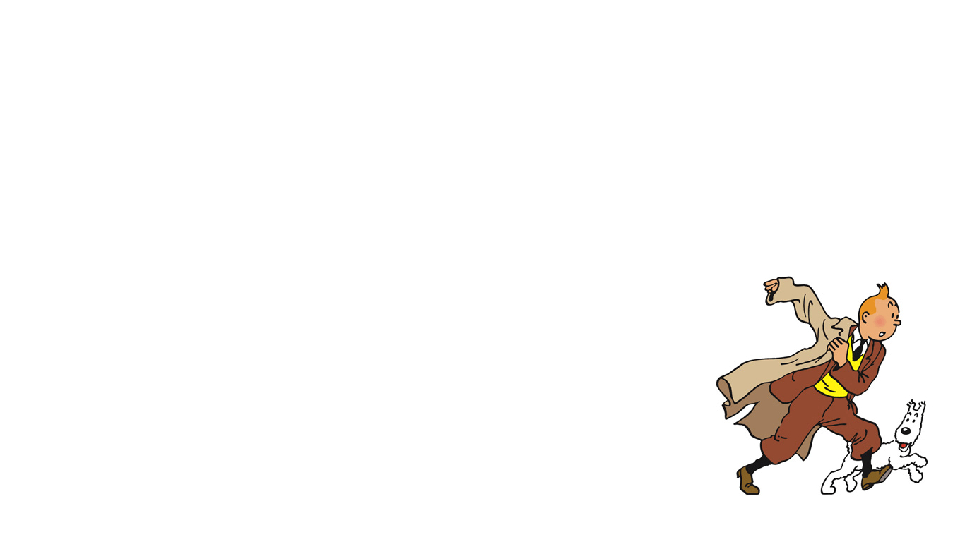 1370x770 Minimal White] Tintin And Snowy [], Desktop