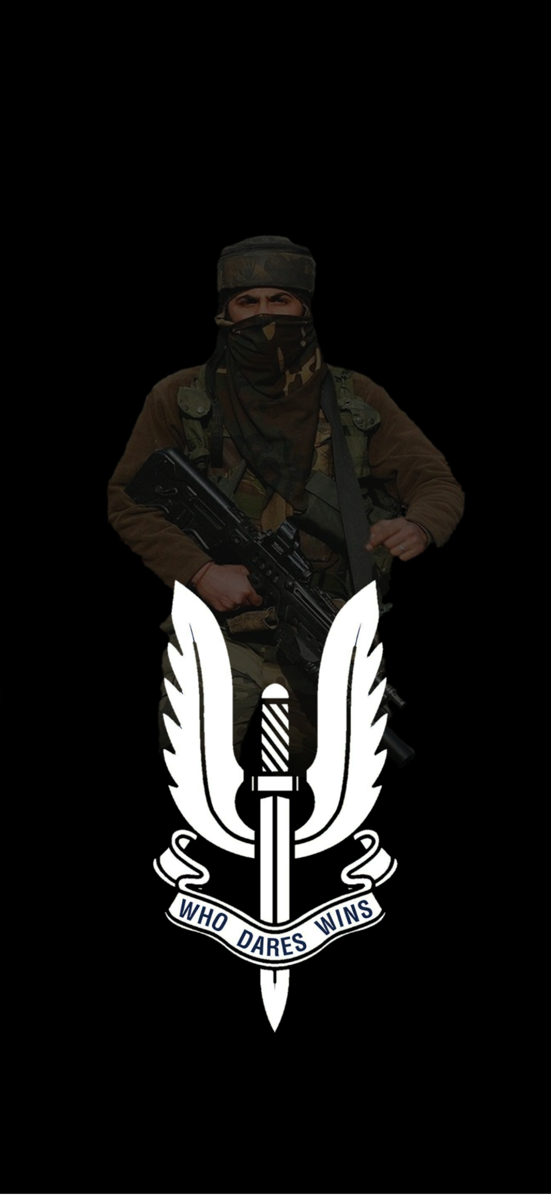 1080x2340 I made an Indian Special Forces Balidan Badge AMOLED wallpaper (OC), Phone