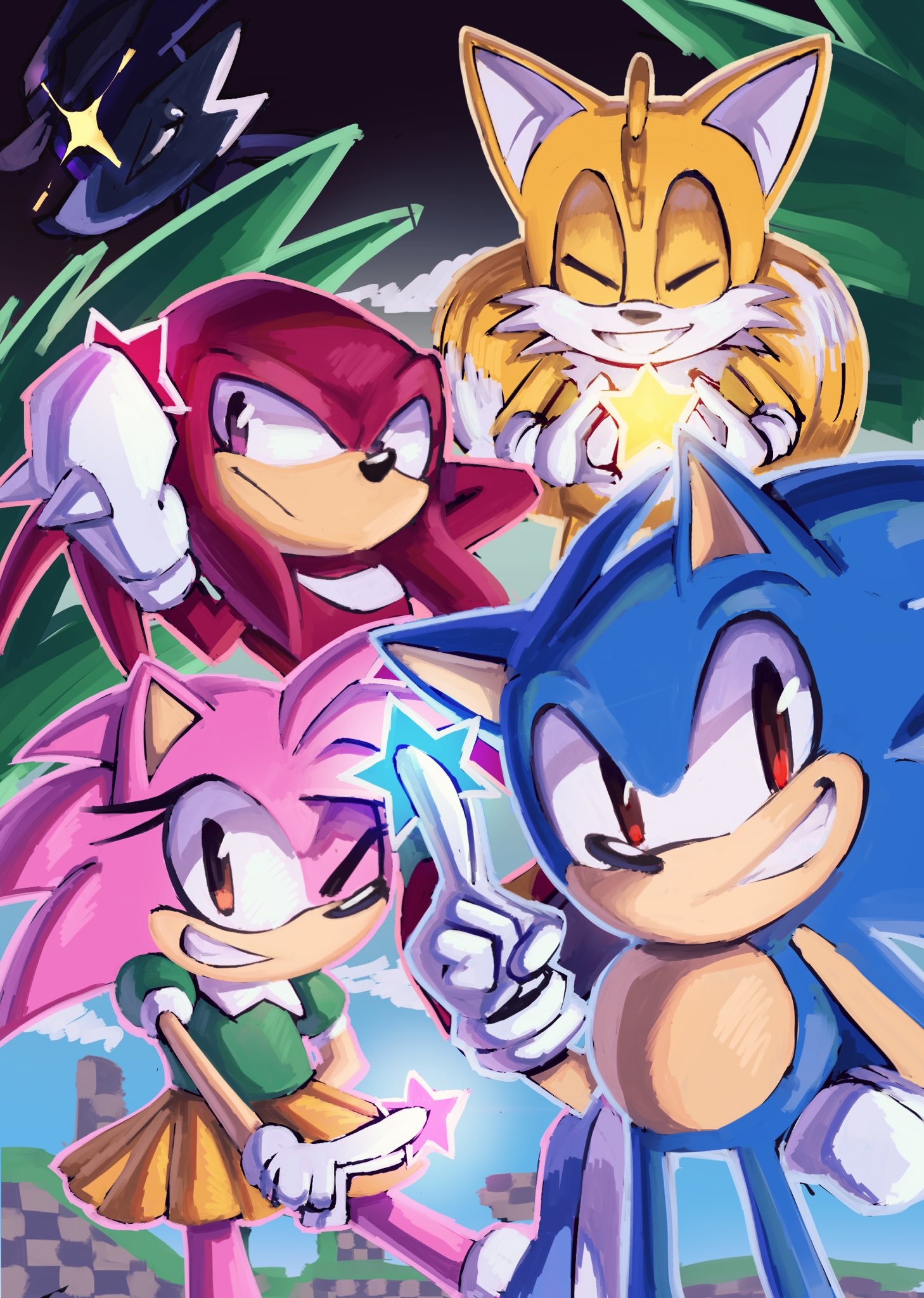 1460x2050 sonic superstars the Hedgehog achtergrond, Phone