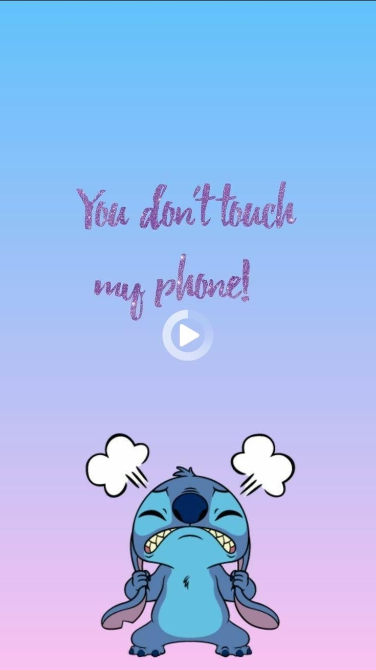 740x1310 Don't Touch My iPad Stitch Wallpaper, Phone