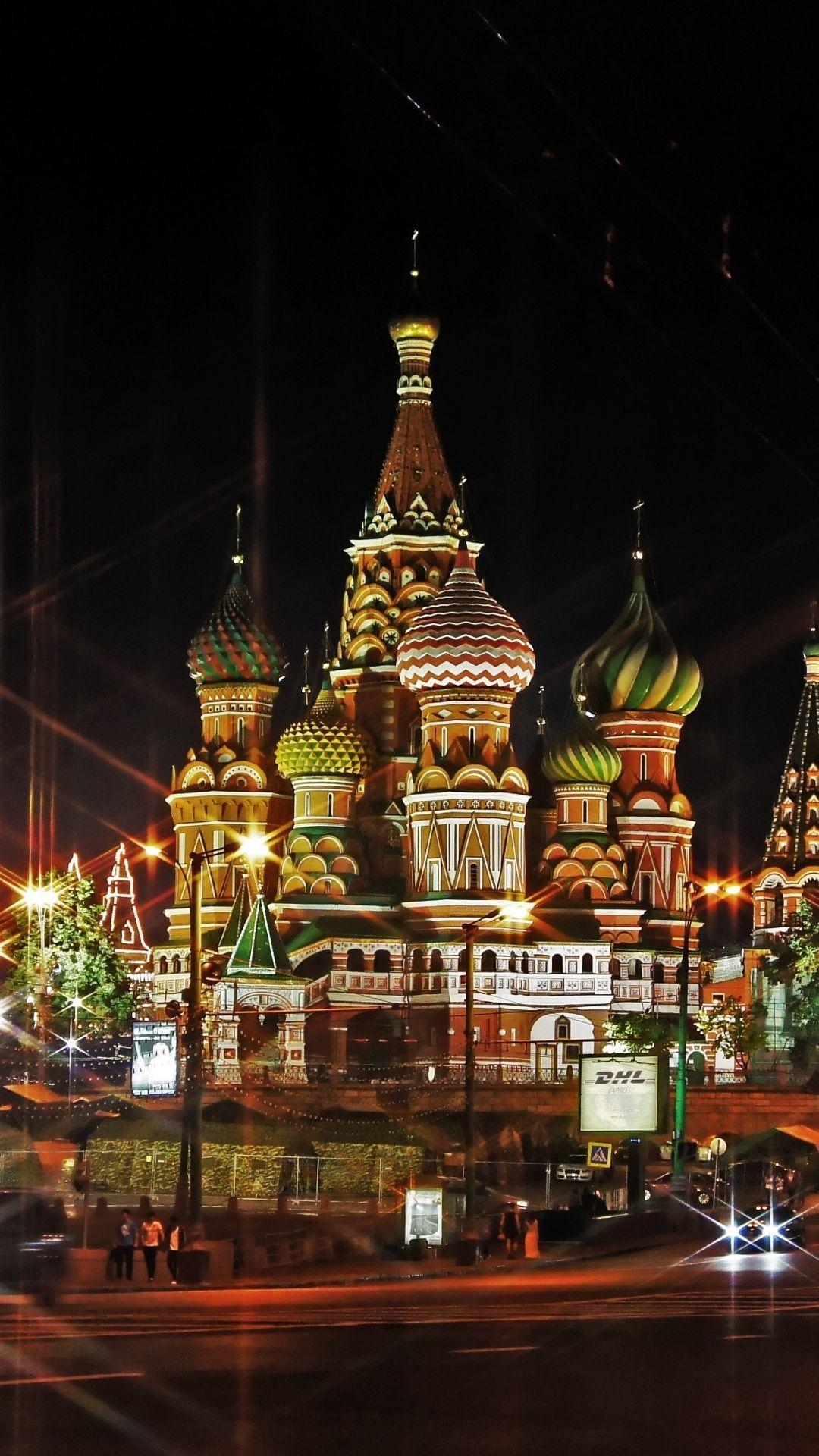 1080x1920 Moscow Russia Red Square Light Evening #iPhone #wallpaper, Phone