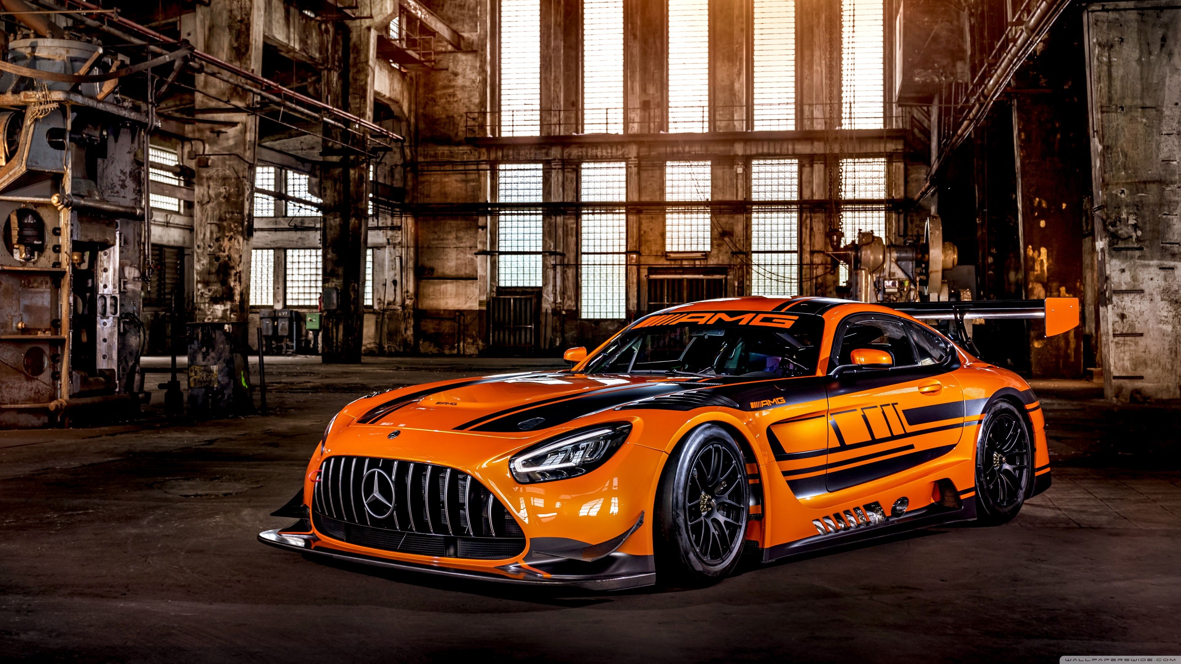 3840x2160 Orange Mercedes AMG GT3 Race Car 2019 Ultra HD Desktop Background Wallpaper for: Widescreen & UltraWide Desktop & Laptop, Multi Display, Dual & Triple Monitor, Tablet, Desktop