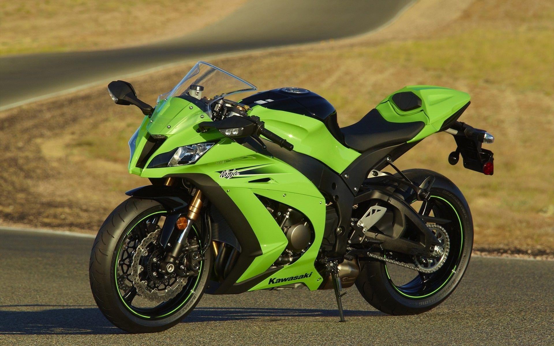 1920x1200 green, bike, Kawasaki, vehicles, motorbikes, motorcycles, kawasaki, Desktop