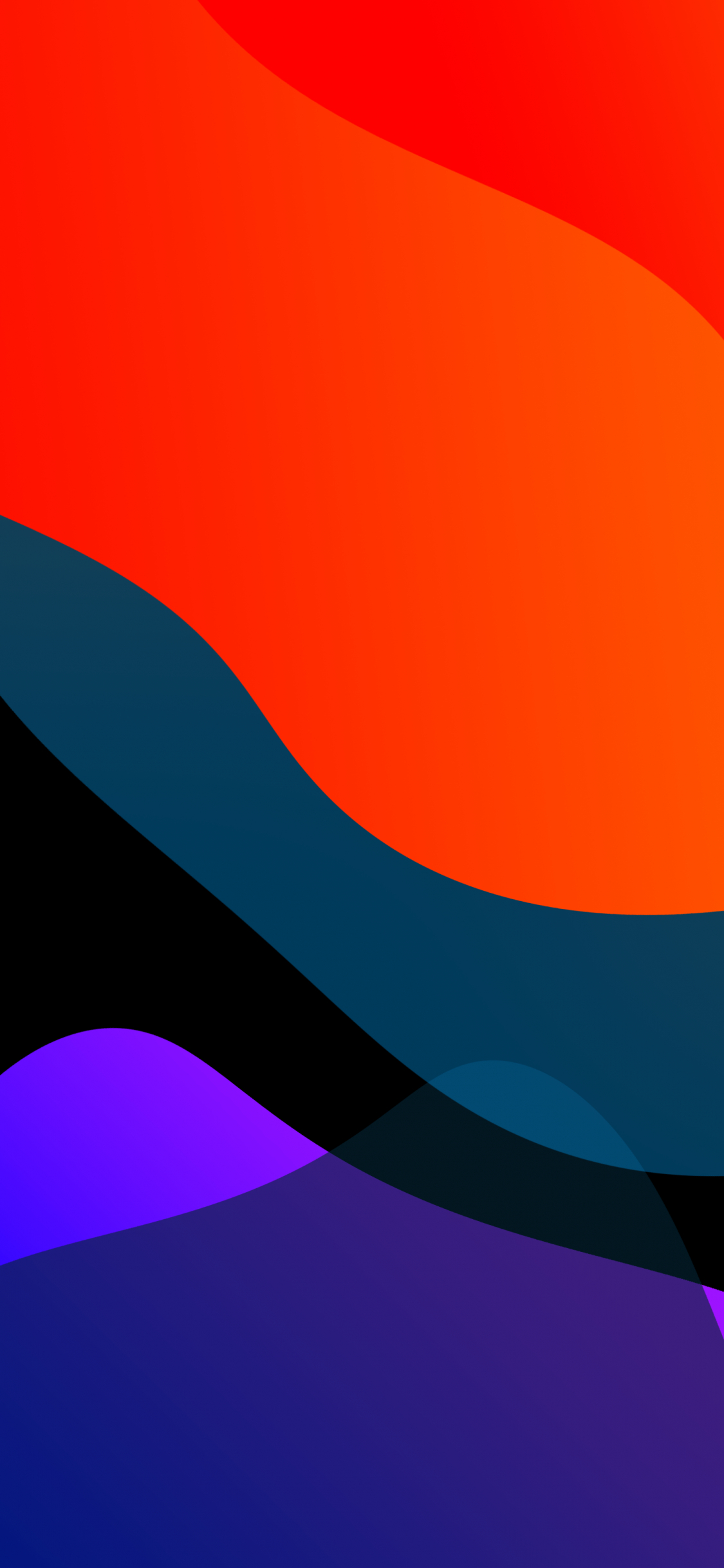 1130x2440 iOS 13 Wallpaper 4K, Stock, Multicolor, Black background, iPad, HD, Gradients, Phone