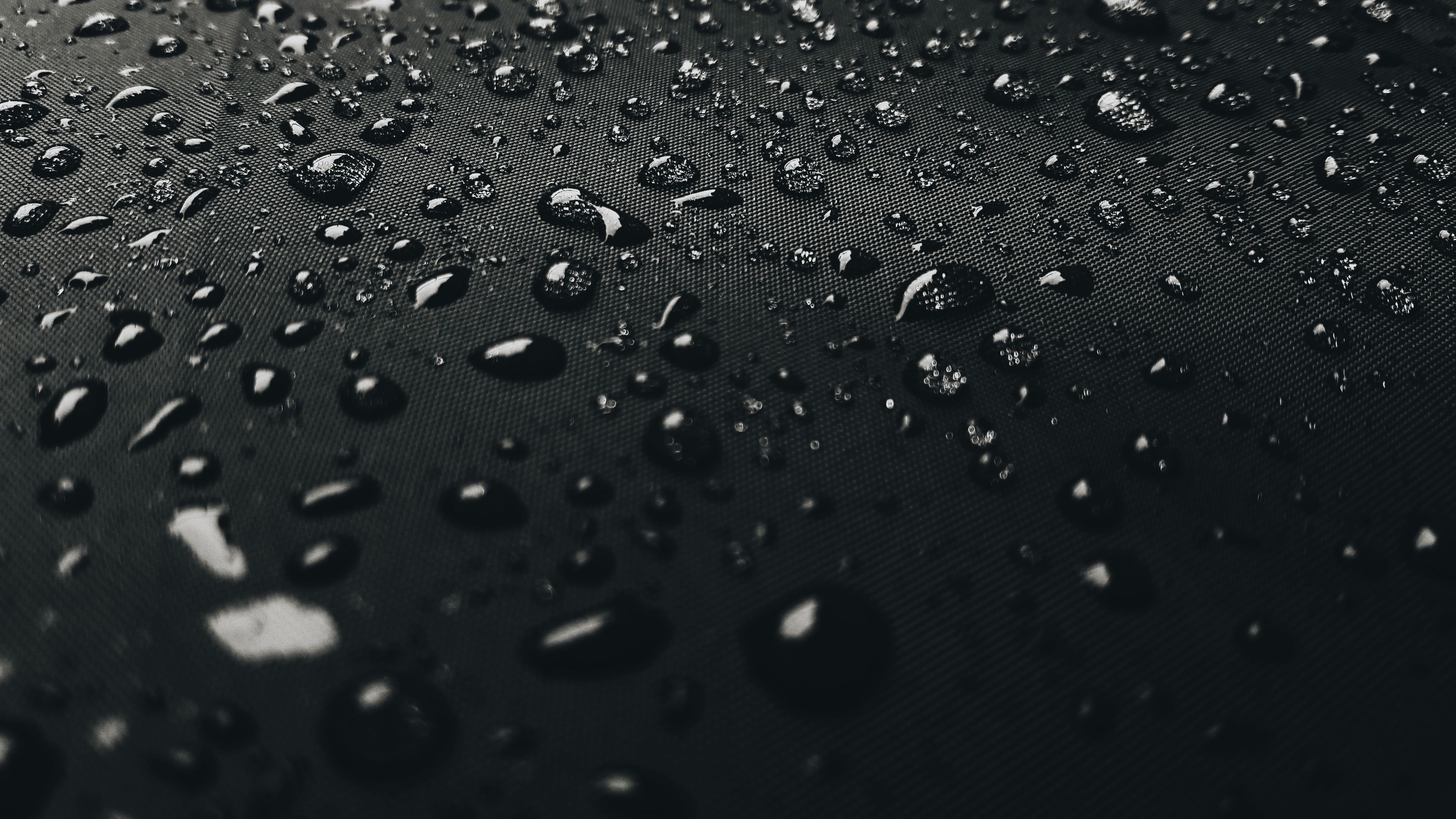 4130x2330 Water Drops On Black Surface 4k, HD Others, 4k Wallpaper, Image, Background, Photo and Picture, Desktop