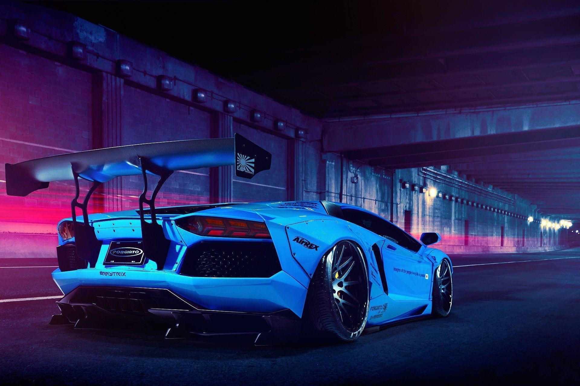 1920x1280 Lamborghini Aventador LP700 4 Liberty Walk Blue Wallpaper, Desktop