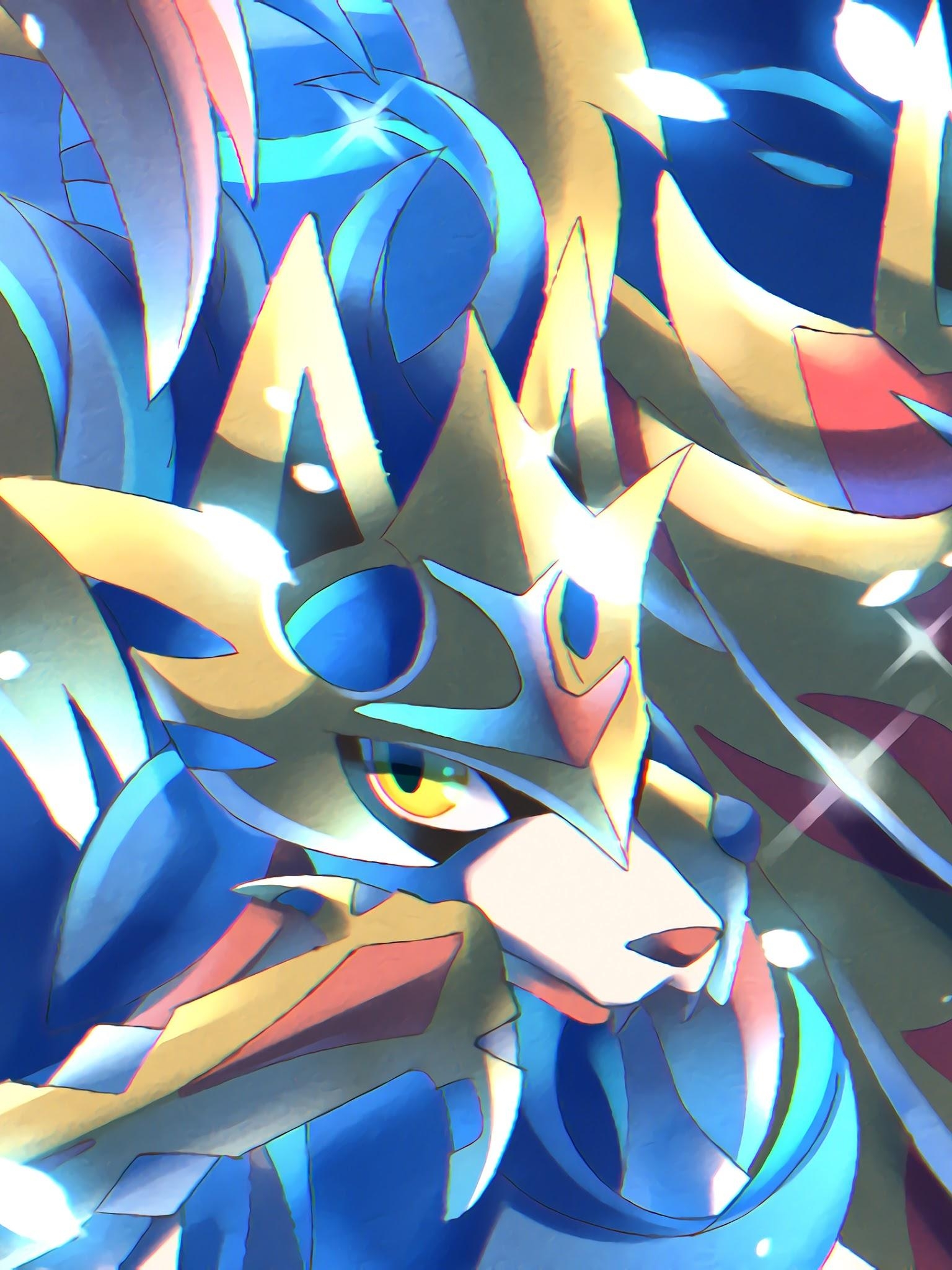 1540x2050 Zacian and Zamazenta Pokemon Sword and Shield 4K Wallpaper, Phone