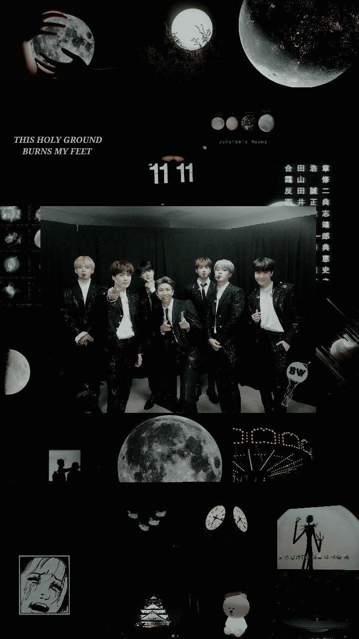 720x1280 BTS Black Aesthetic Wallpaper / Credits to Twitter, Phone