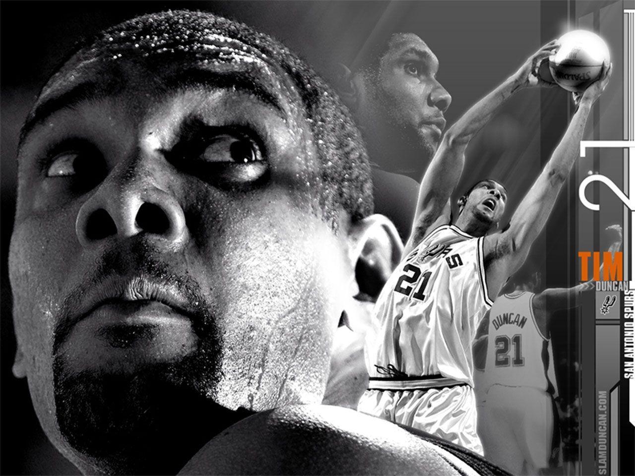 1280x960 Tim Duncan Black White Wallpaper. Basketball Wallpaper At, Desktop