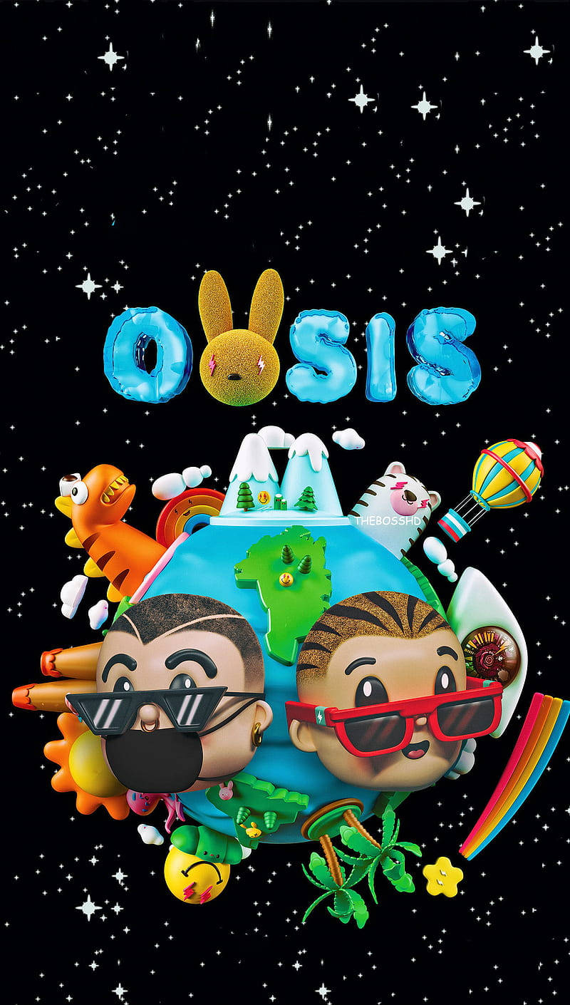 800x1410 Download J Balvin And Bad Bunny Oasis Wallpaper, Phone