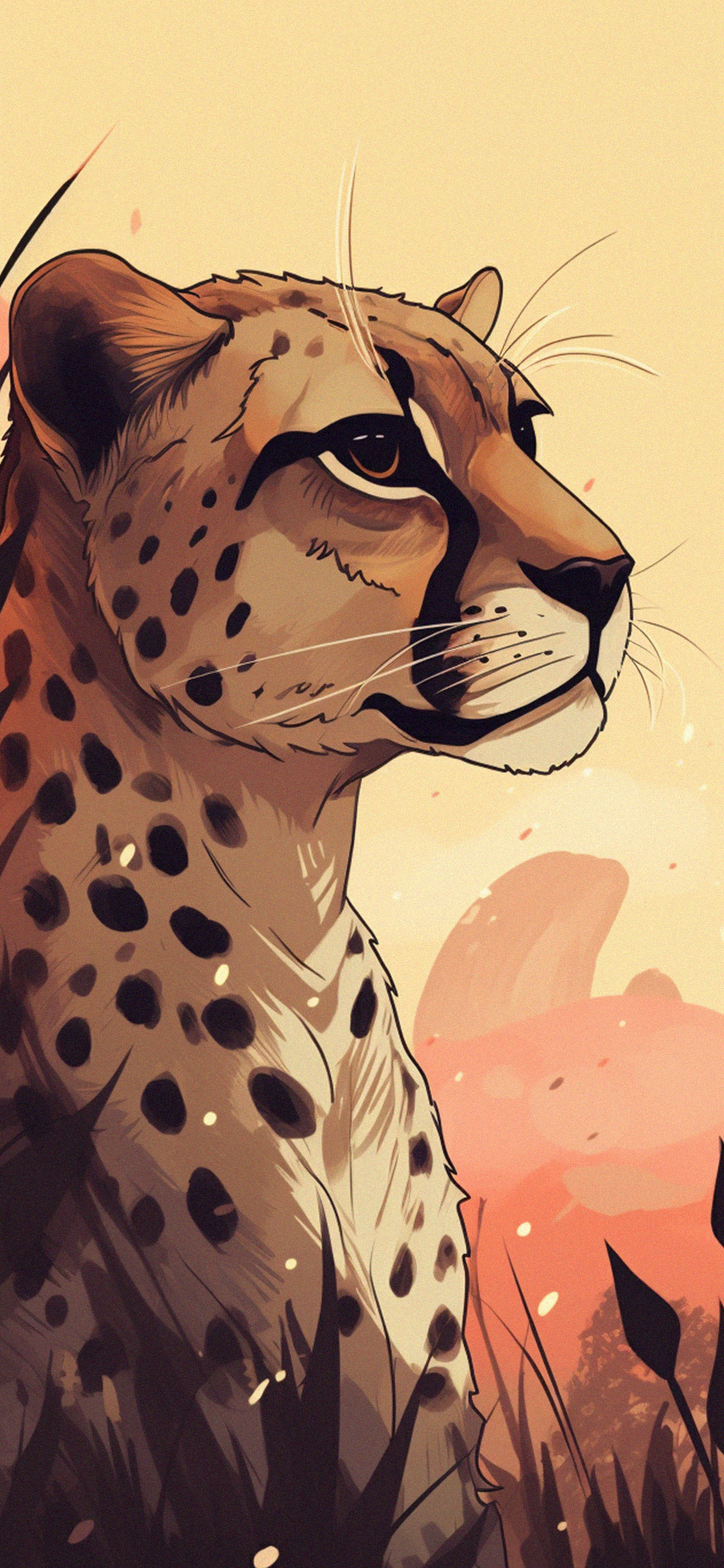 1190x2560 Aesthetic Cheetah Beige Wallpaper Wallpaper iPhone 4k, Phone