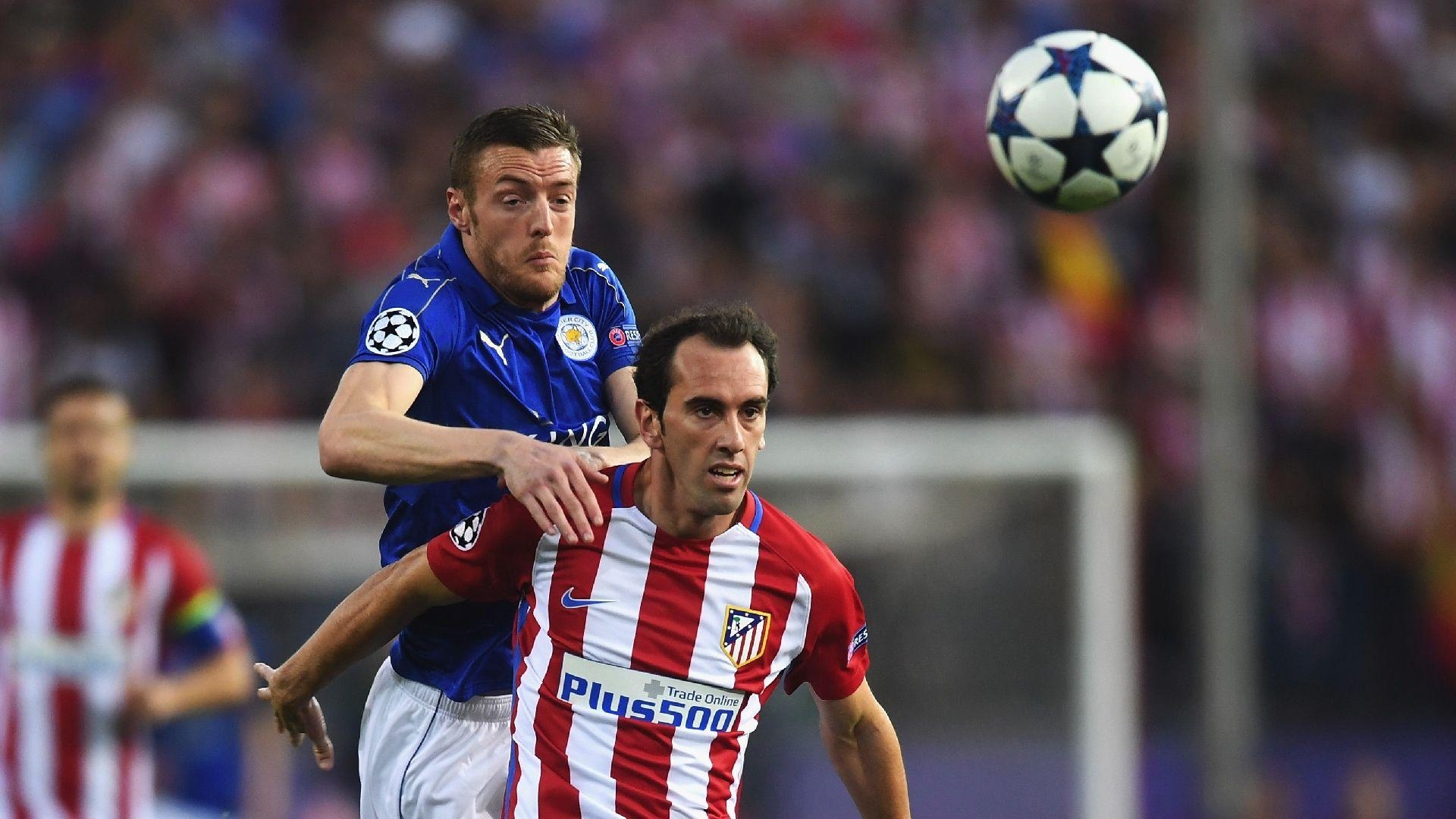 1920x1080 Leicester striker Vardy would get into Atletico team, claims Godin, Desktop