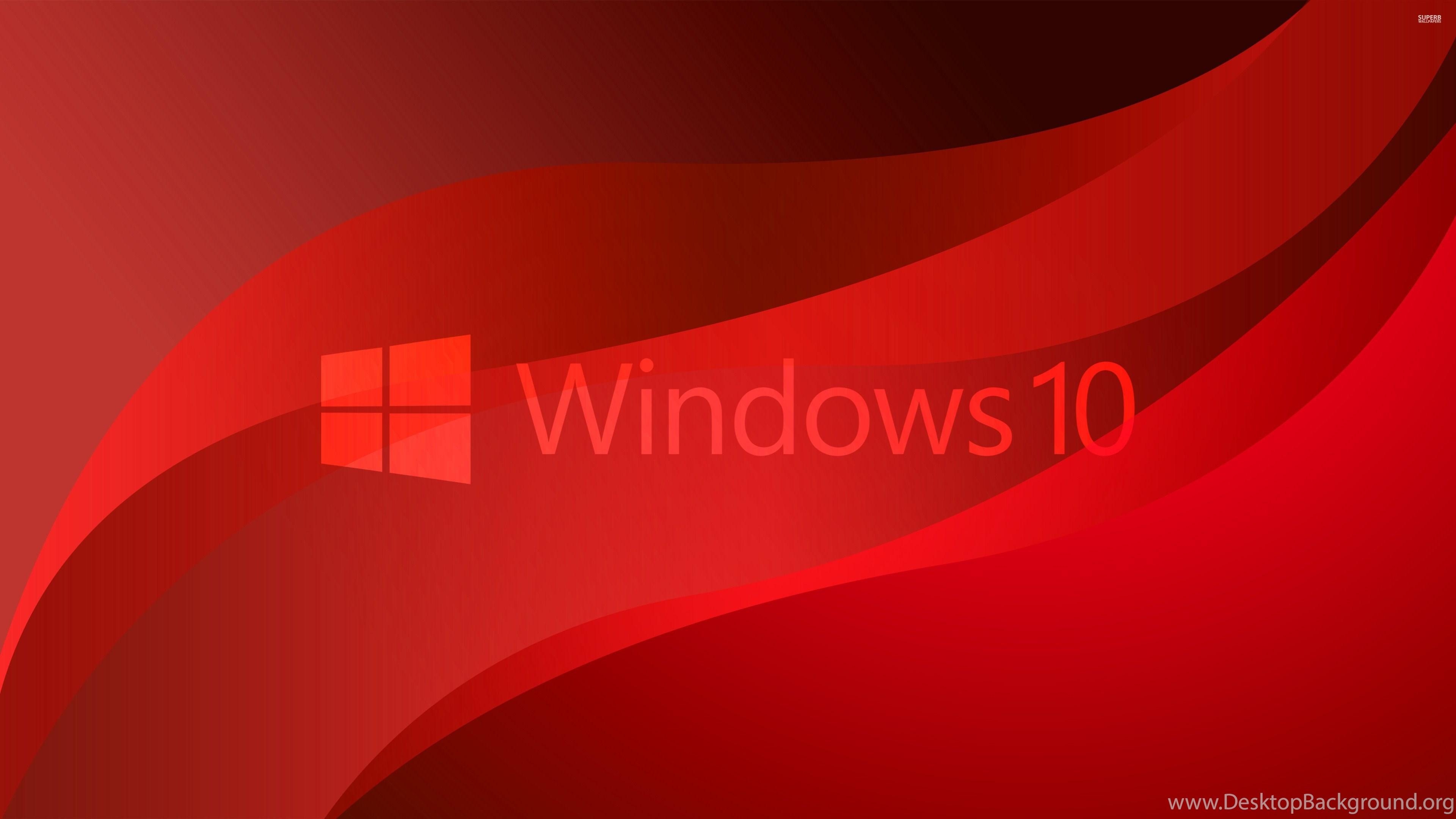 3840x2160 Windows 10 Transparent Logo On Red Waves Wallpaper Computer. Desktop Background, Desktop