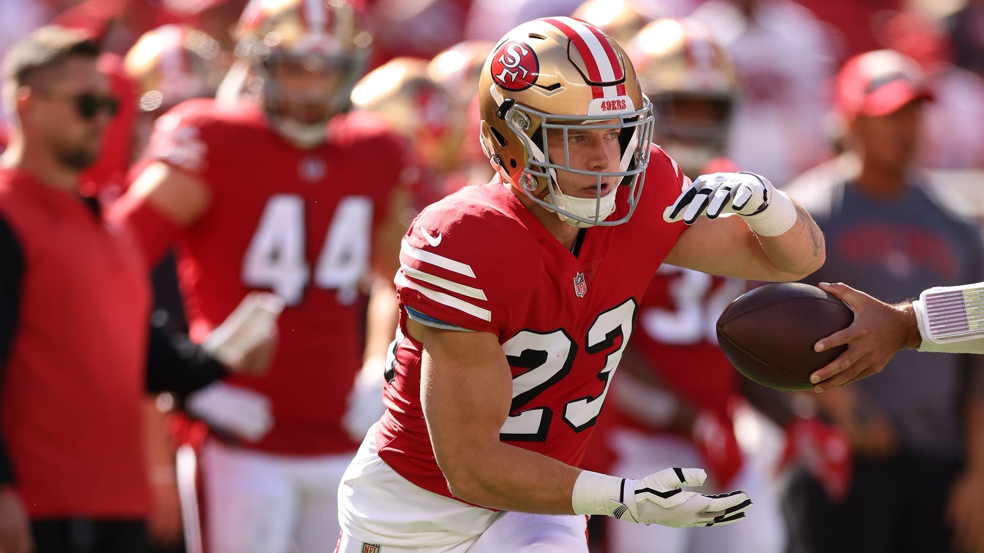 1920x1080 Christian McCaffrey makes Niners debut San Francisco, Desktop