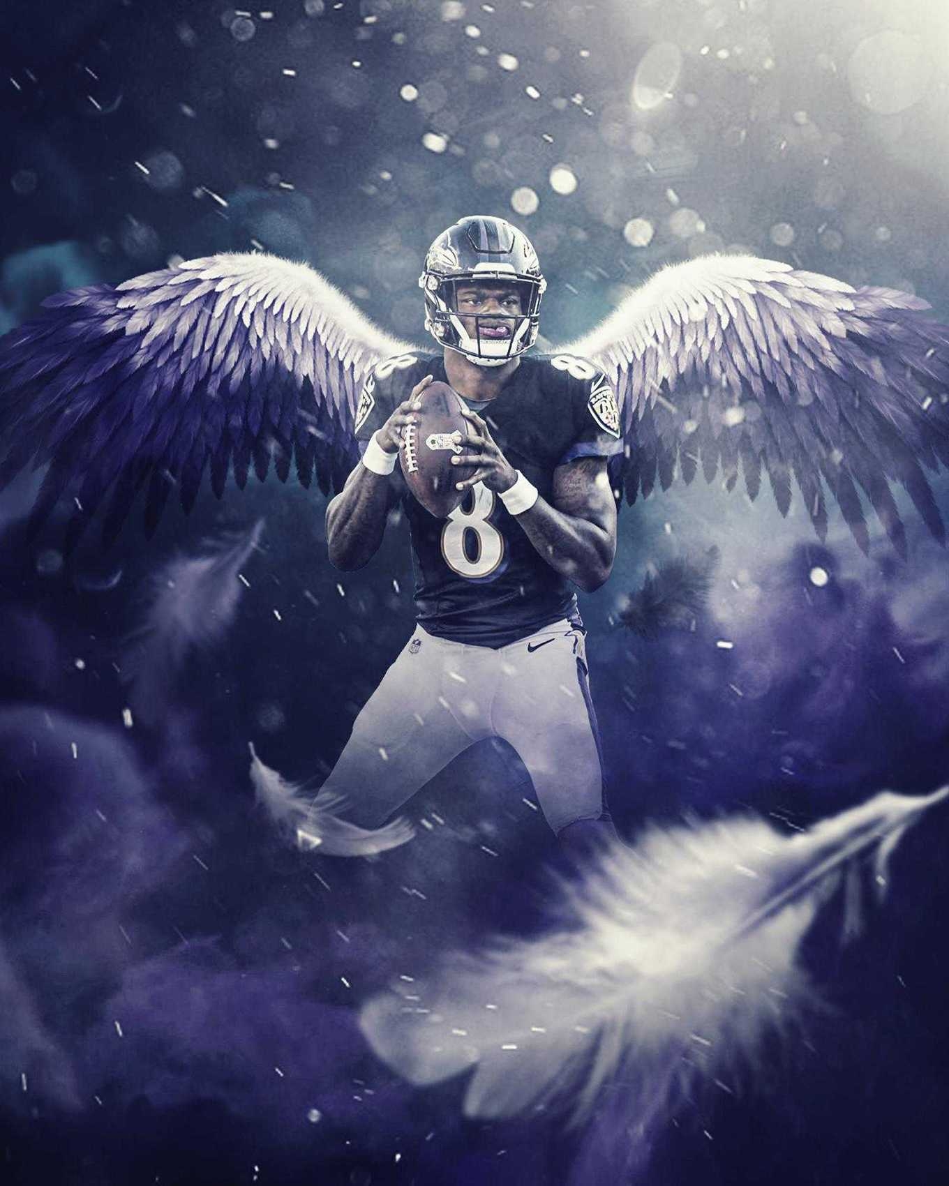 1360x1700 Lamar Jackson Wallpaper, Phone