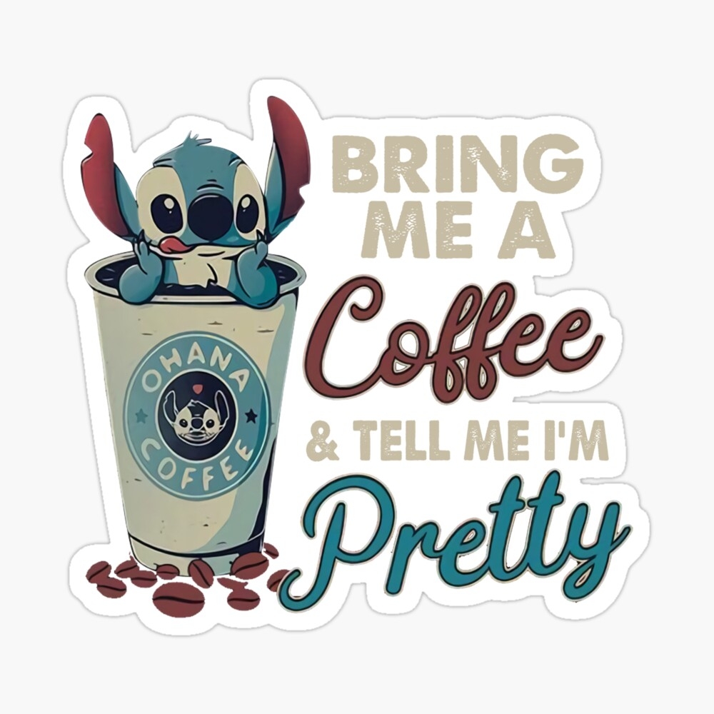 1000x1000 Coffee Disney Stitch Funny iPad Case, Phone