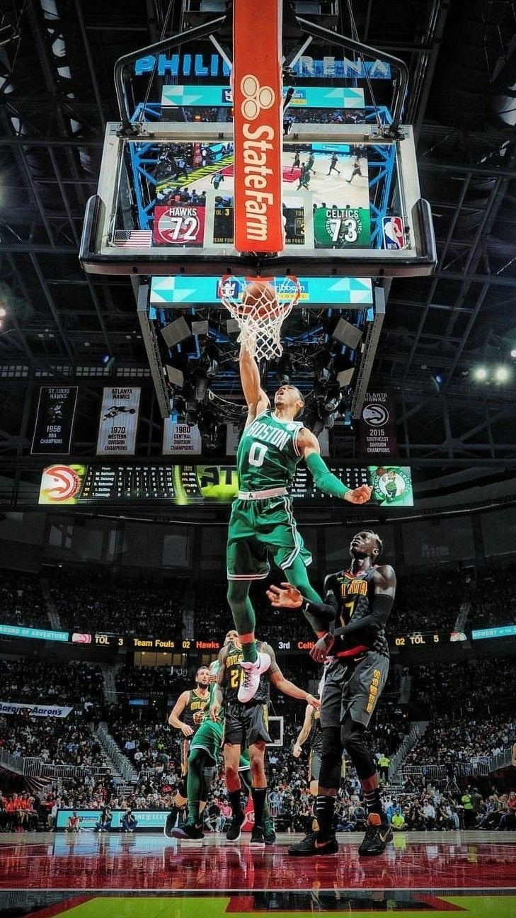 730x1300 Jayson Tatum dunk Wallpaper. BASKETBALL. NBA, Nba, Phone