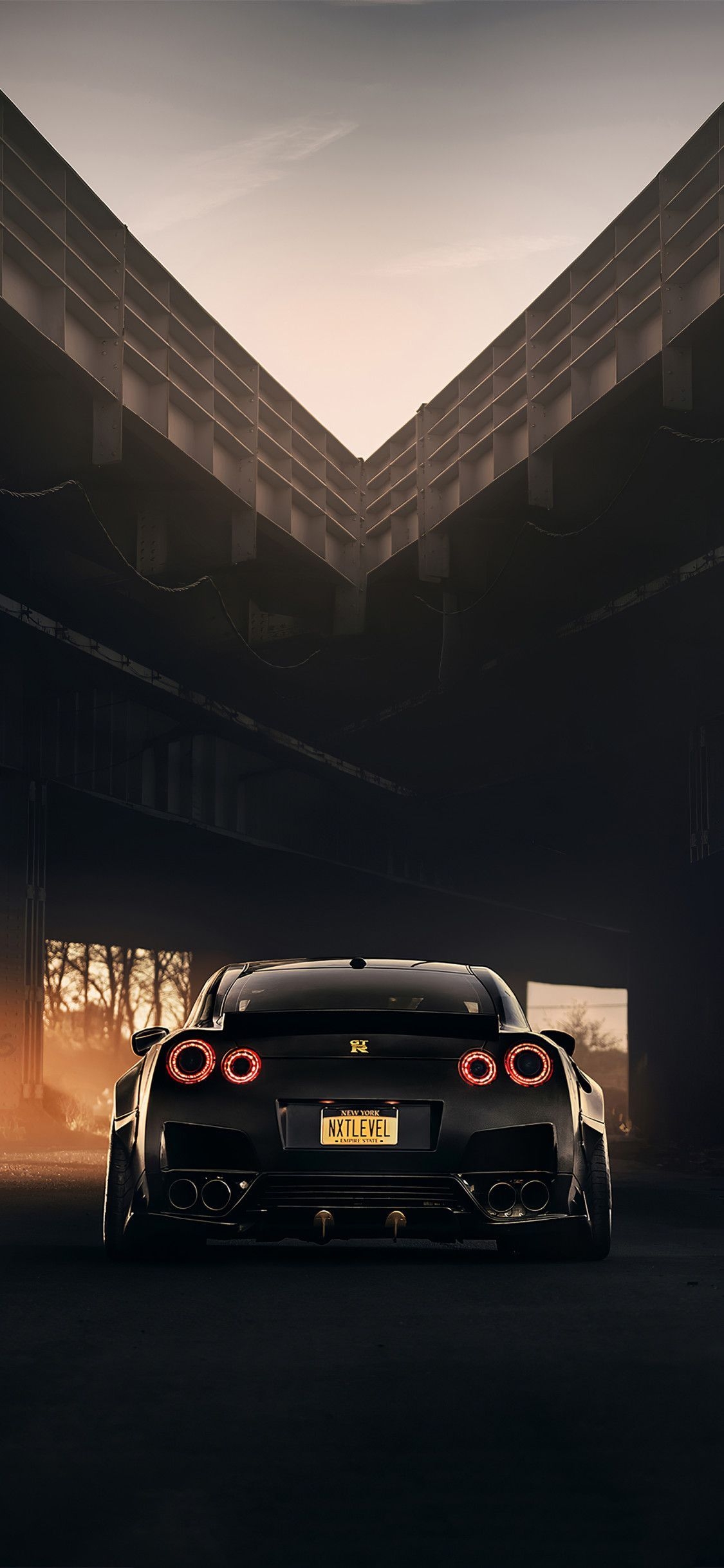 1130x2440 Black Nissan GTR Wallpaper, Phone