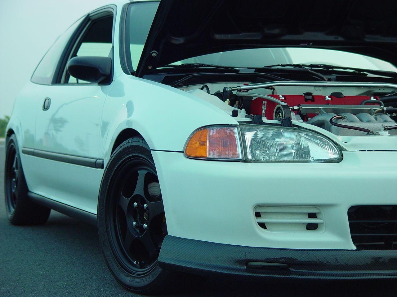 1280x960 WallpaperHonda Civic White EG Hatchback Tech, Desktop