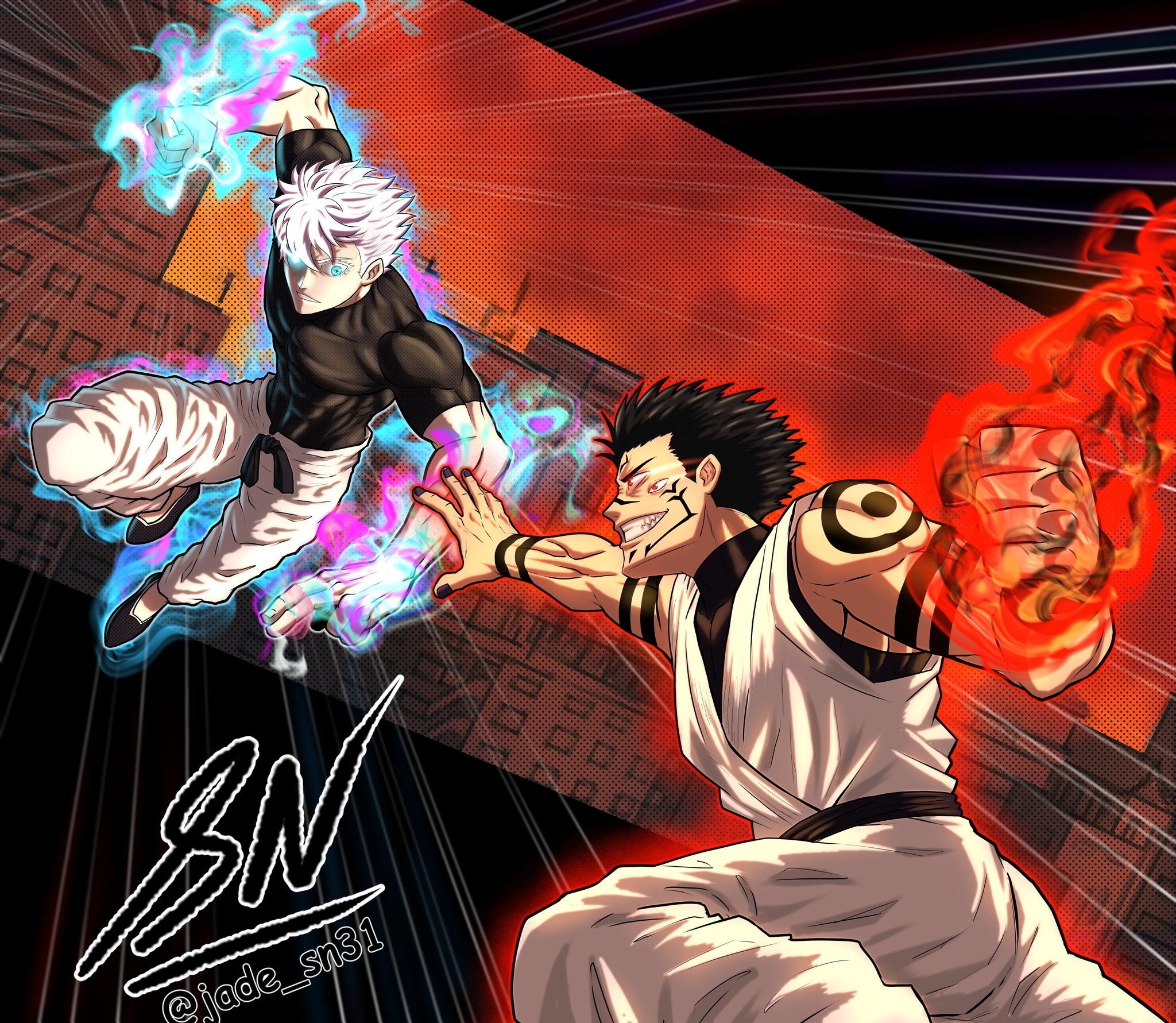 2050x1790 Jade_snArt(COMM CLOSED) vs Sukuna #JujutsuKaisen #呪術廻戦 #JJK, Desktop