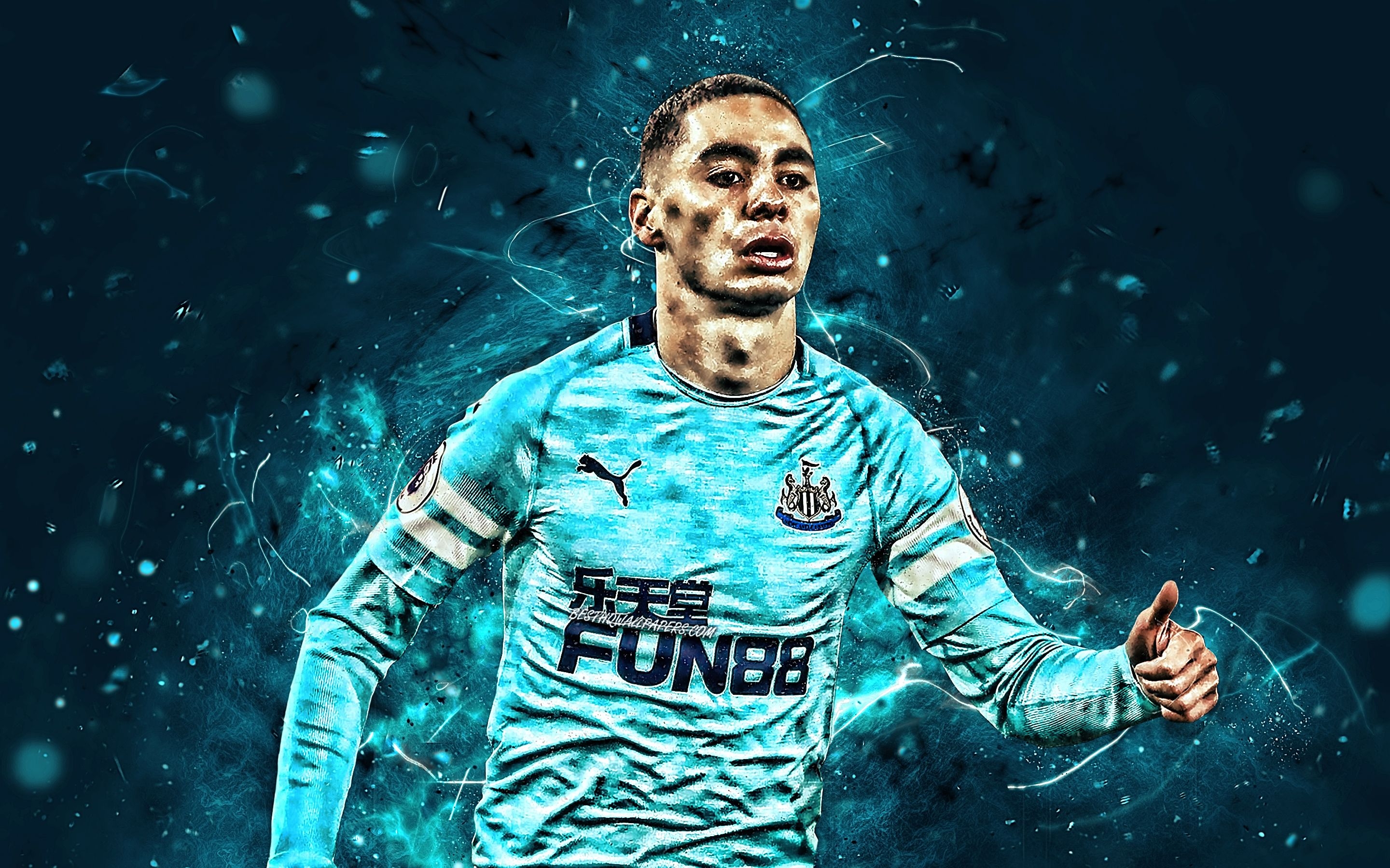 2880x1800 Download wallpaper Miguel Almiron, Paraguayan footballers, Desktop