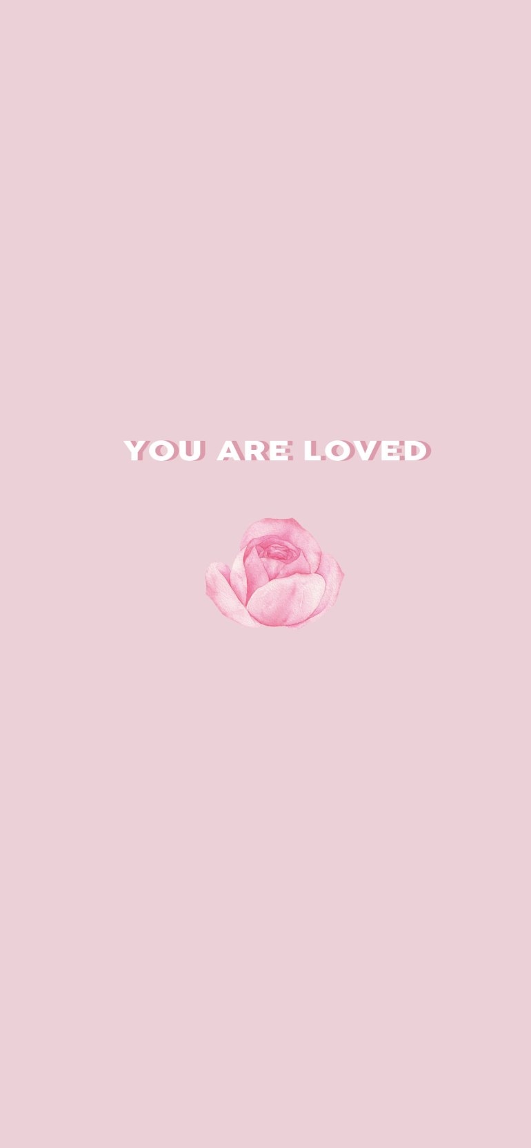 770x1670 Pink Aesthetic Picture, You Are Loved Quote Wallpaper, Phone