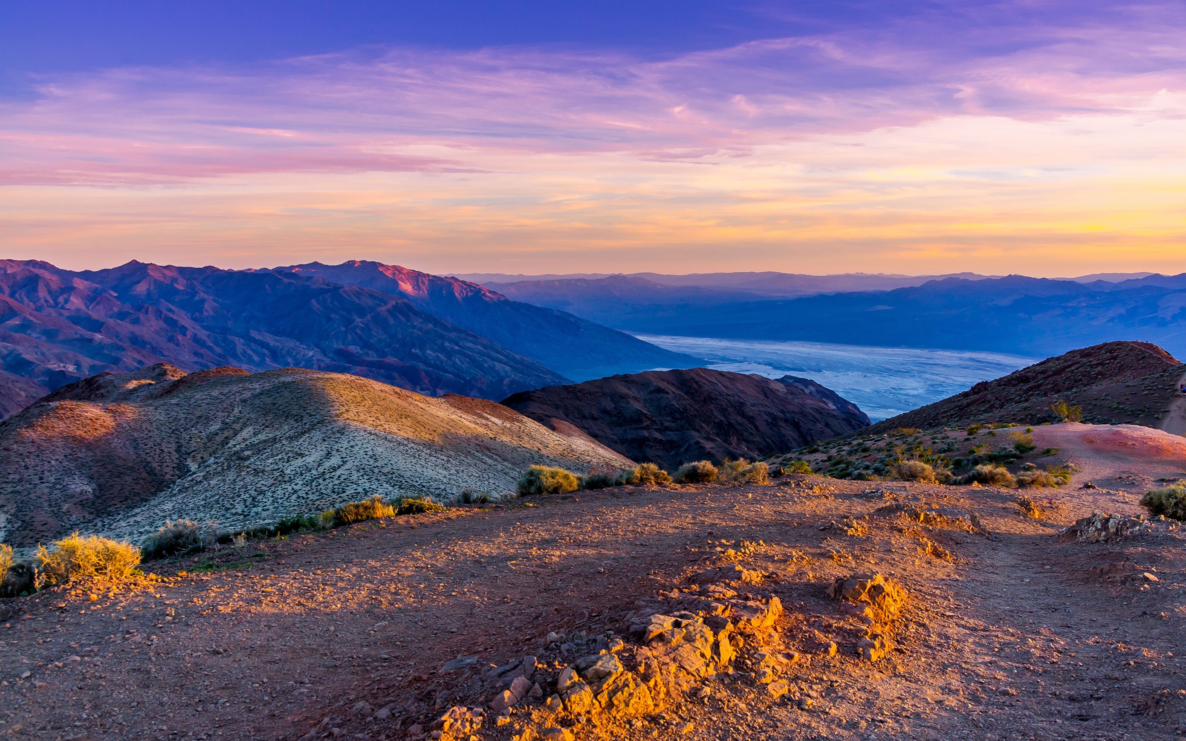 3840x2400 Wallpaper USA Death Valley National Park Nature Hill, Desktop