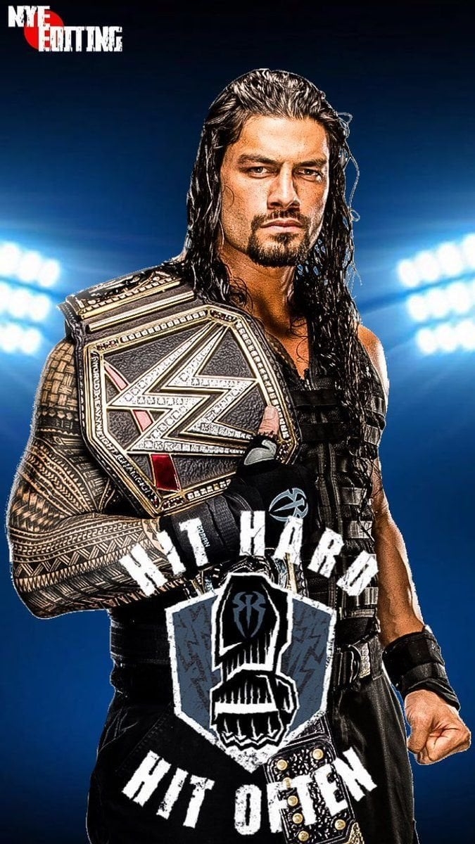 680x1200 Roman reigns with champion belt, Phone