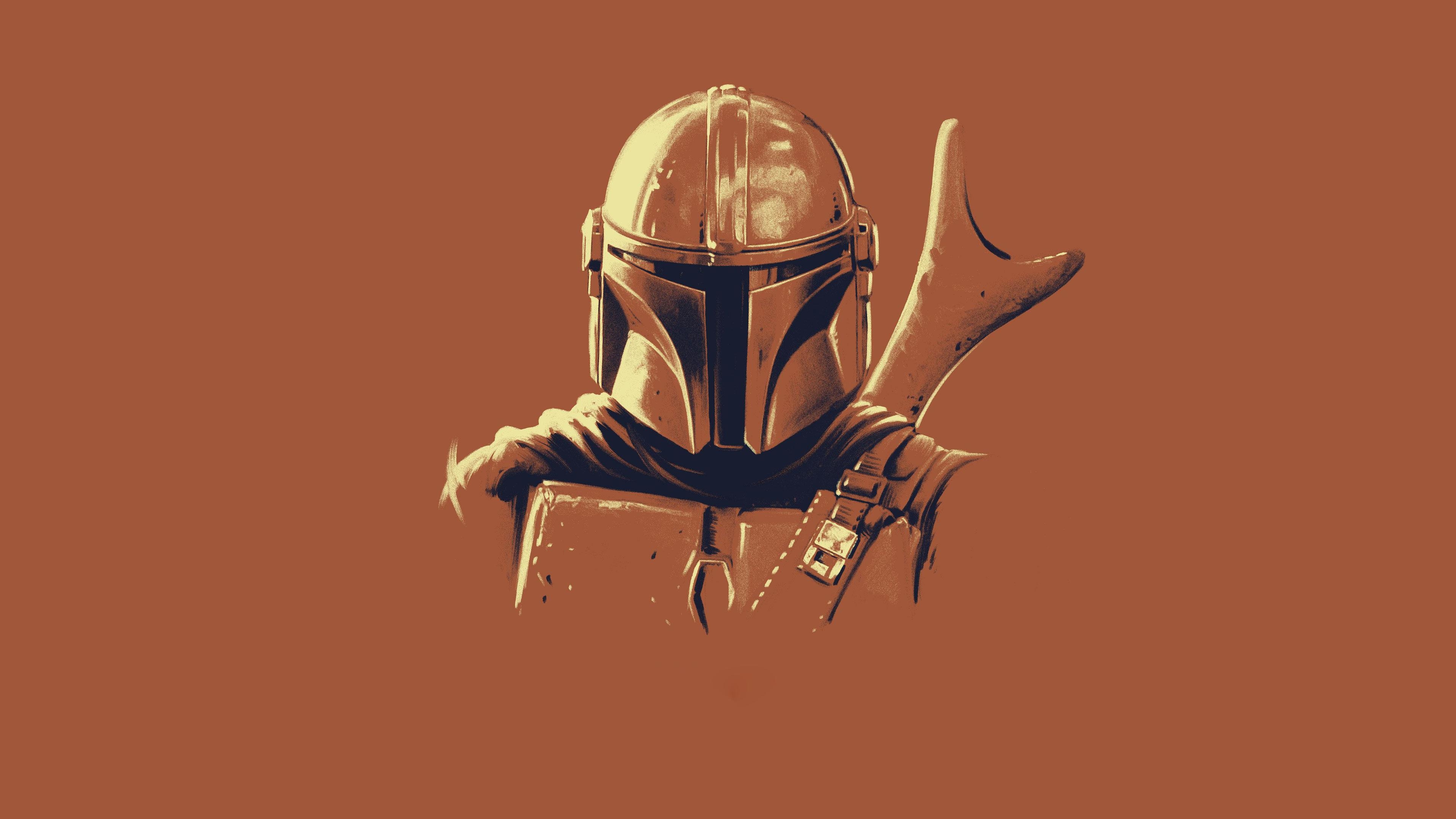 3840x2160 Mandalorian Minimalist Wallpaper, HD Minimalist 4K, Desktop