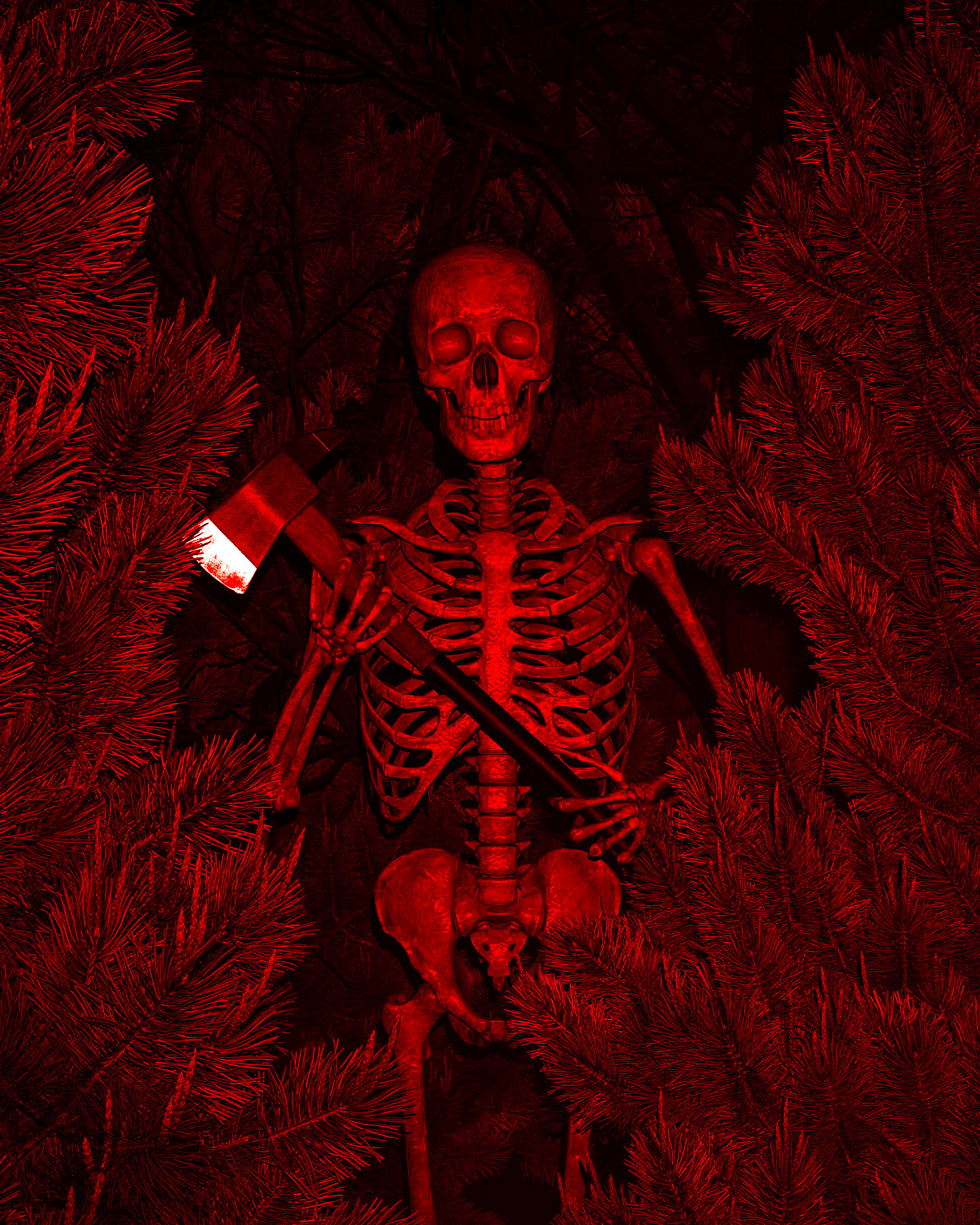 1440x1800 Sad skeleton, Phone