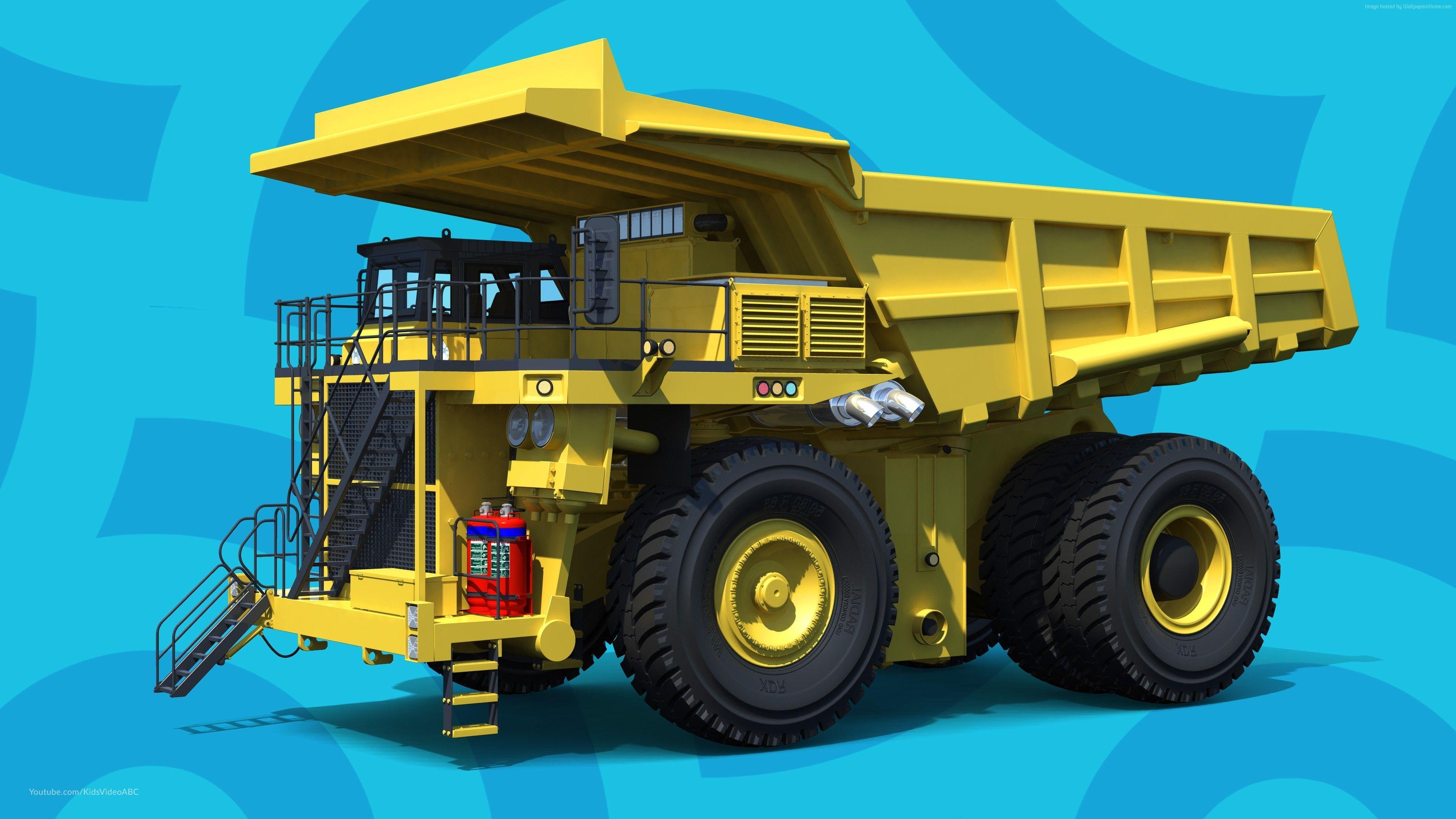 3840x2160 Wallpaper Komatsu 830E, dump truck, simulation, Games, Desktop