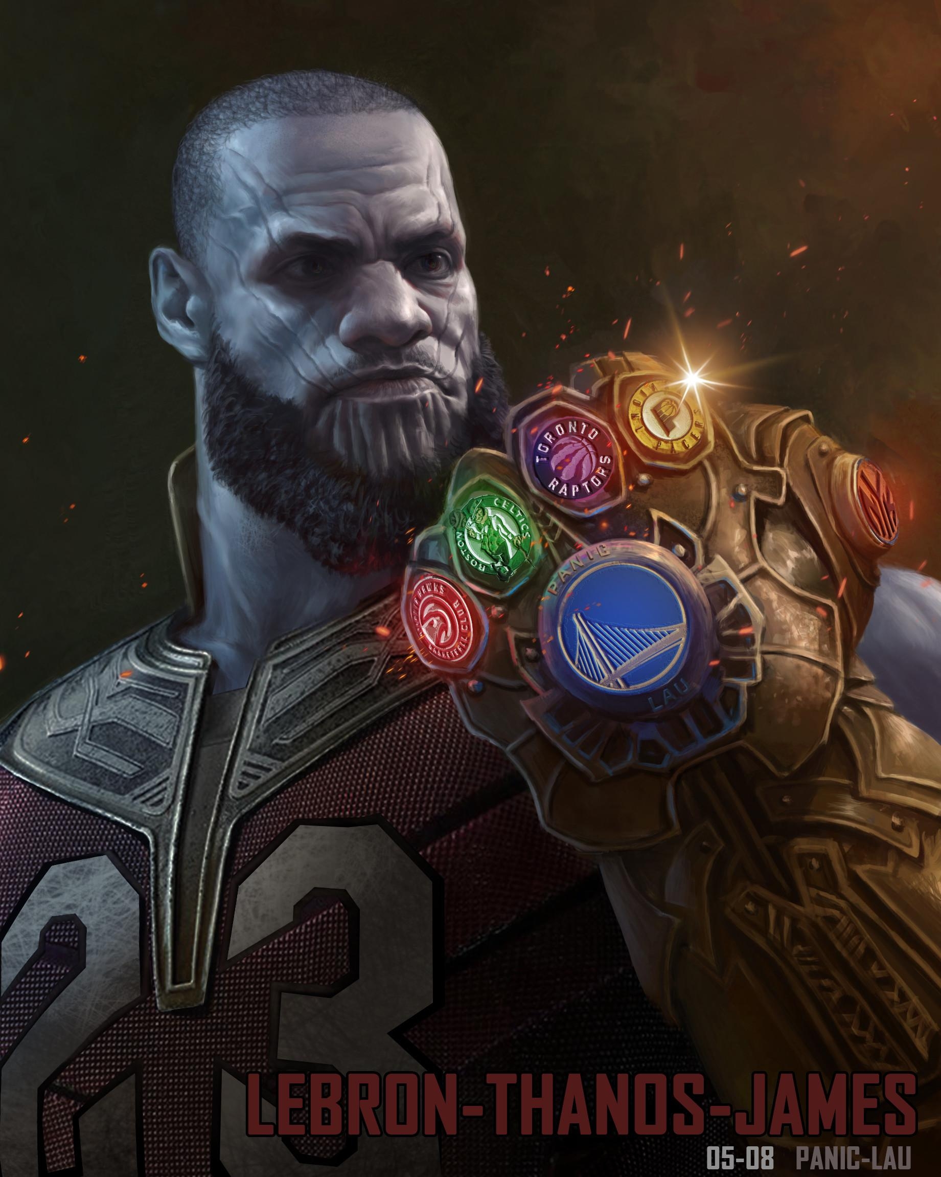 1850x2310 Lebron James as Thanos Fan Art by Panic Lau Wallpaper, Phone