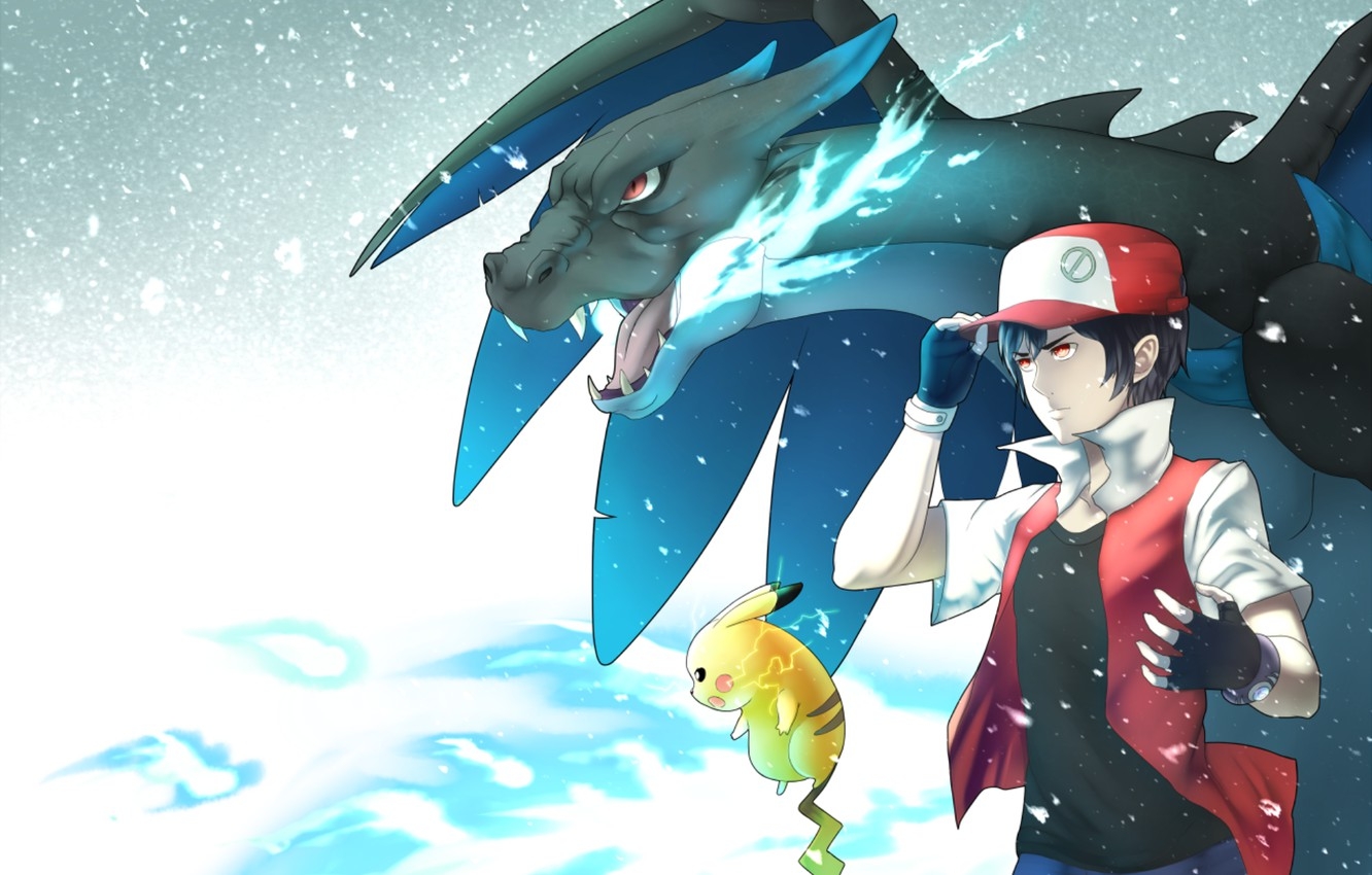 1340x850 Wallpaper guy, Pikachu, Pokemon, Pokemon, Charizard image for desktop, section кодомо, Desktop