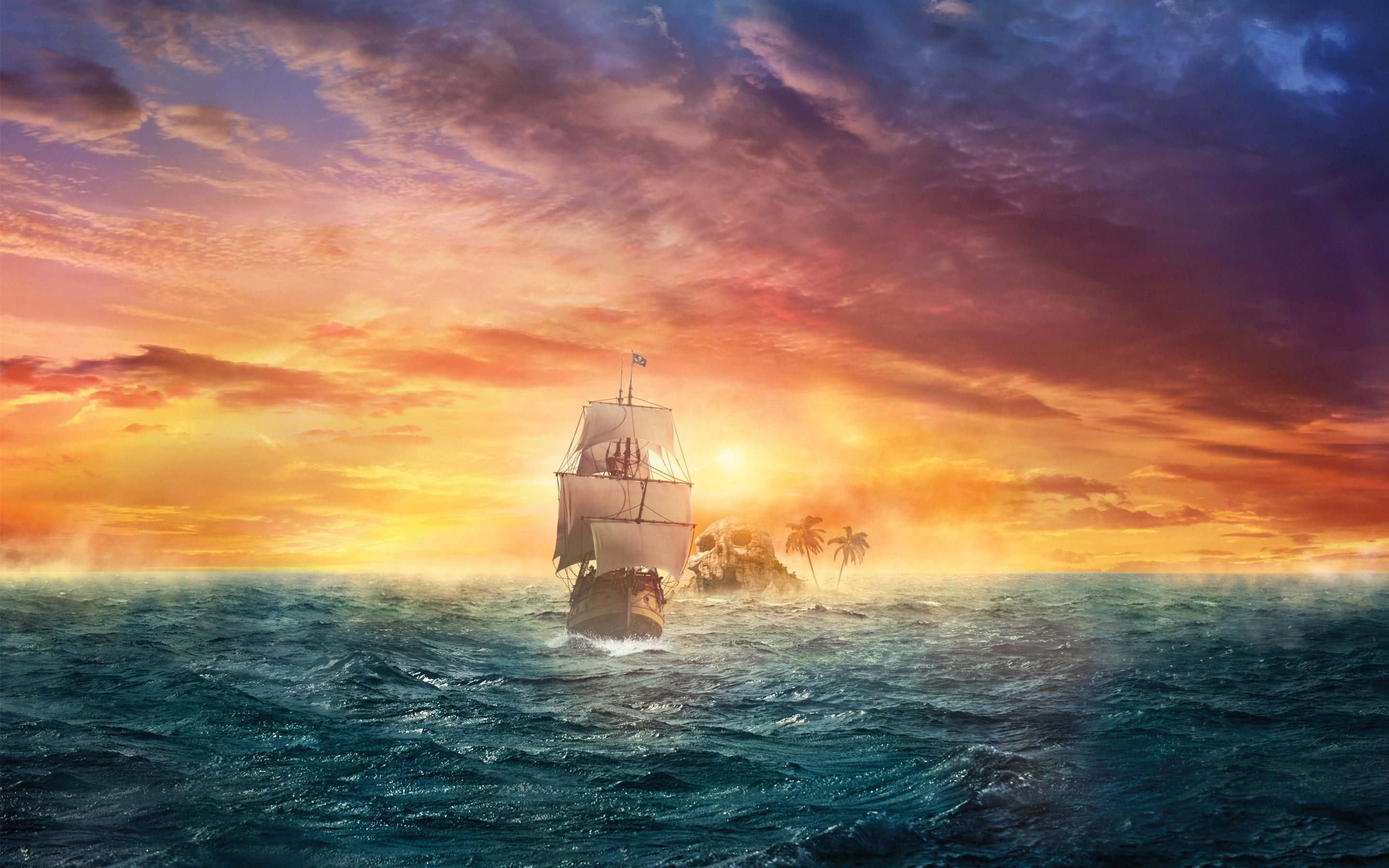 2880x1800 Ship Pirate Wallpaper 4k HD Wallpaper, Desktop