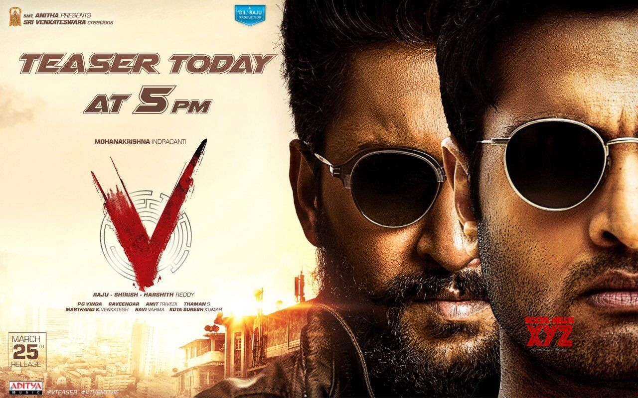 1280x800 Nani And Sudheer Babu's V Movie Teaser On Today At 5 PM Poster News XYZ, Desktop