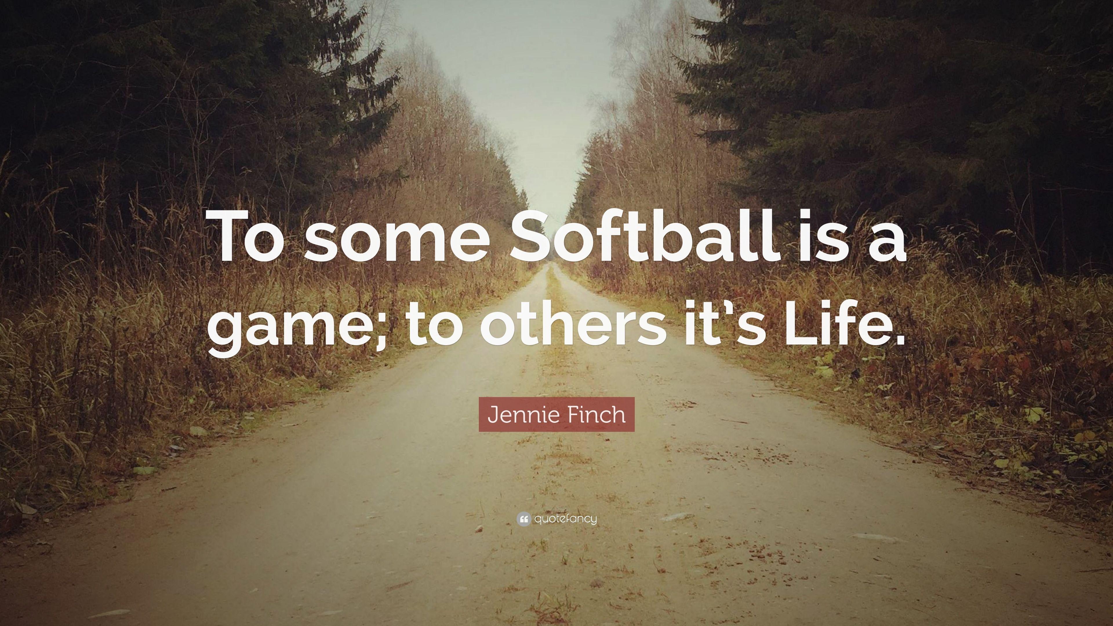 3840x2160 Jennie Finch Quote: “To some Softball is a game; to others it's, Desktop