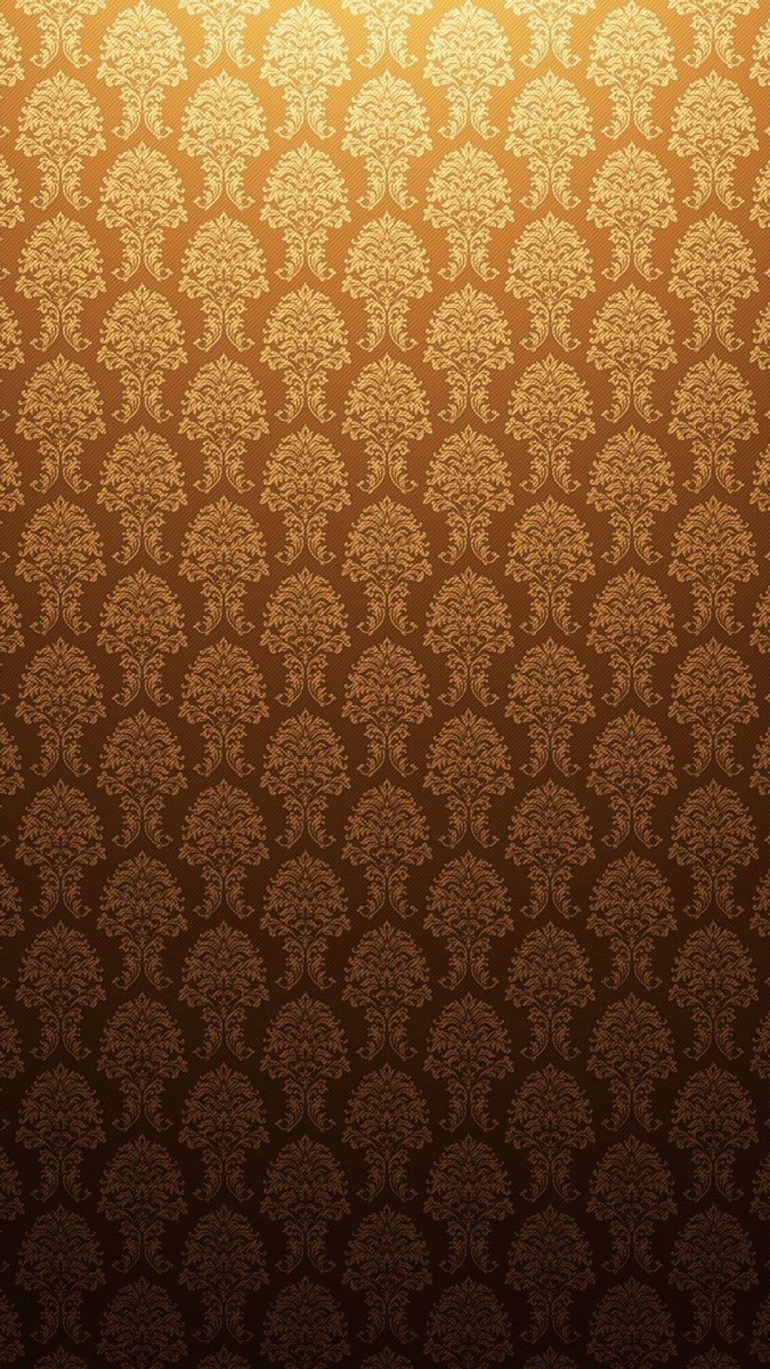 1080x1920 Brown Orange Baroque Texture Patterns iPhone 6 Plus HD Wallpaper HD, Phone