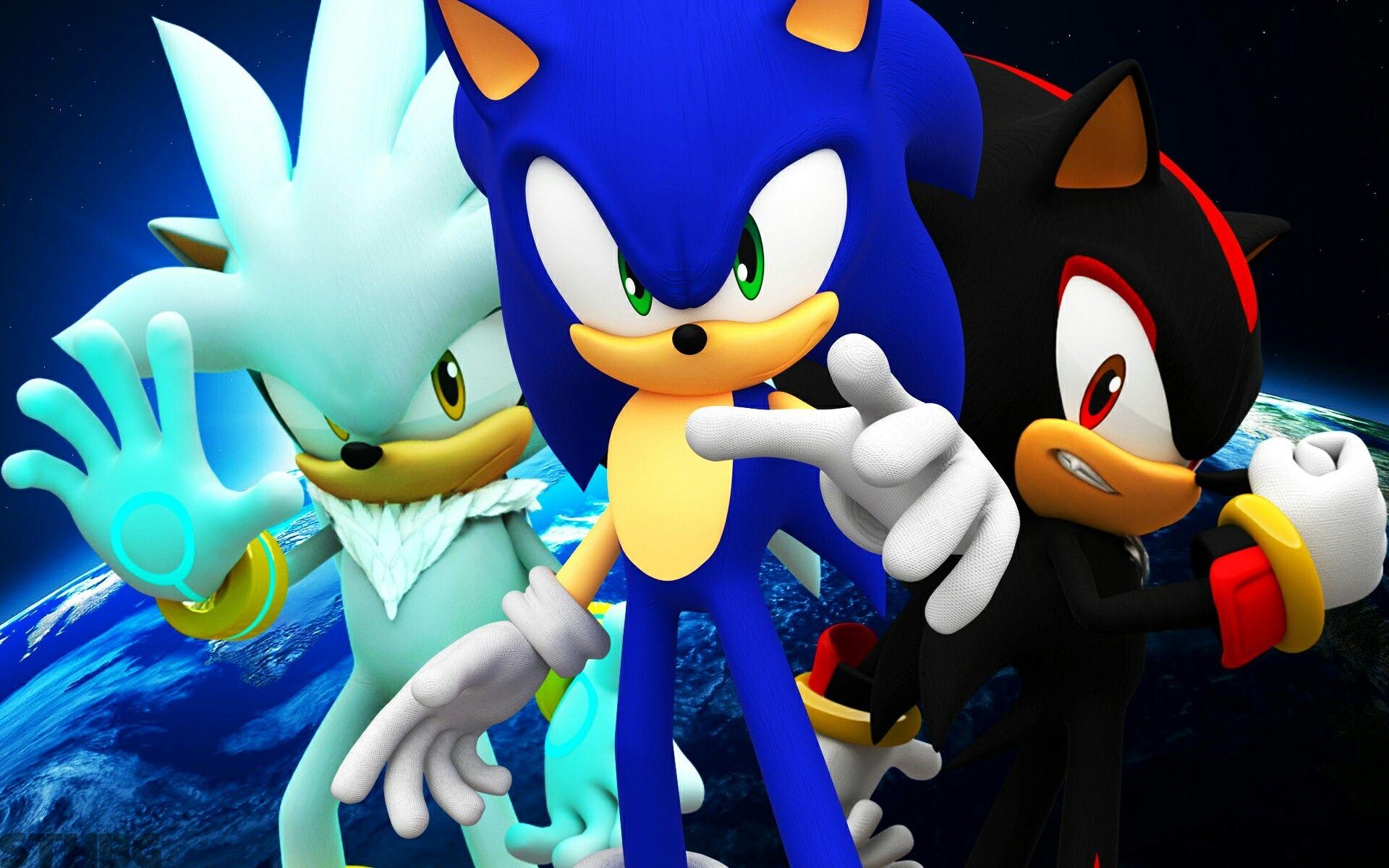 1920x1200 Sonic X. Sonic, Shadow, Silver, Scourge und Mephilis, Desktop