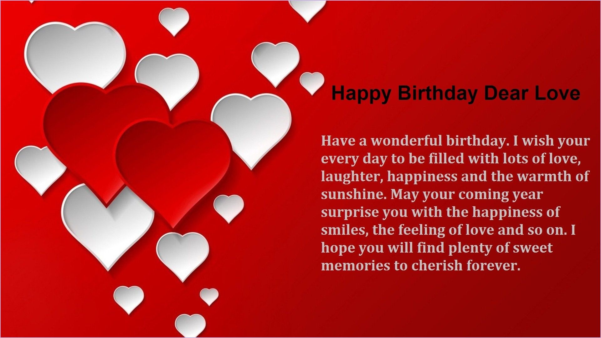 1920x1080 Happy Birthday Love Wallpaper, Desktop