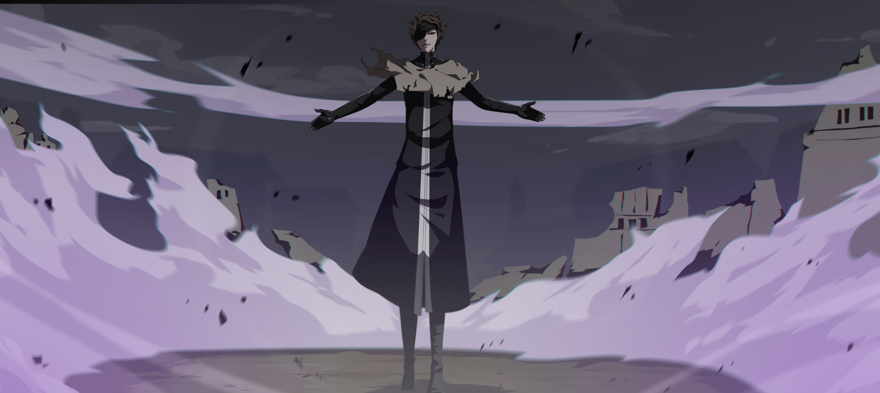 2970x1330 Aizen Wallpaper, Dual Screen