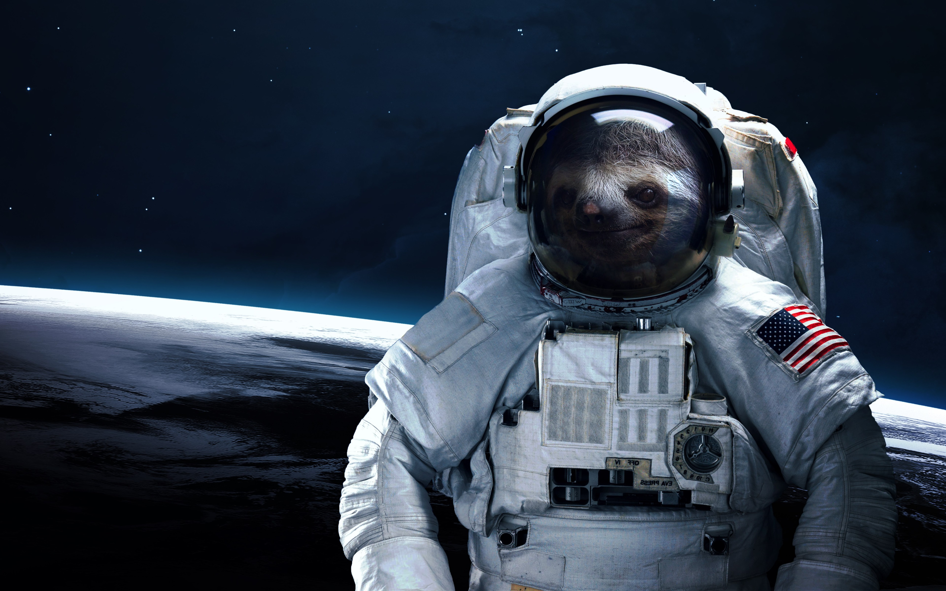 3840x2400 Sloth Astronaut [3840x2160], wallpaperreddit.com, Desktop