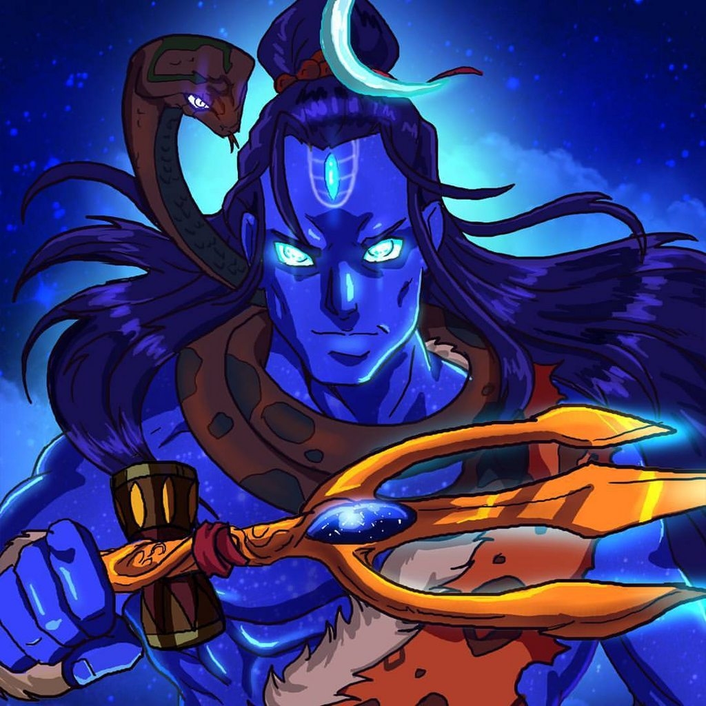 1030x1030 Lord Shiva(Cartoon version), Phone