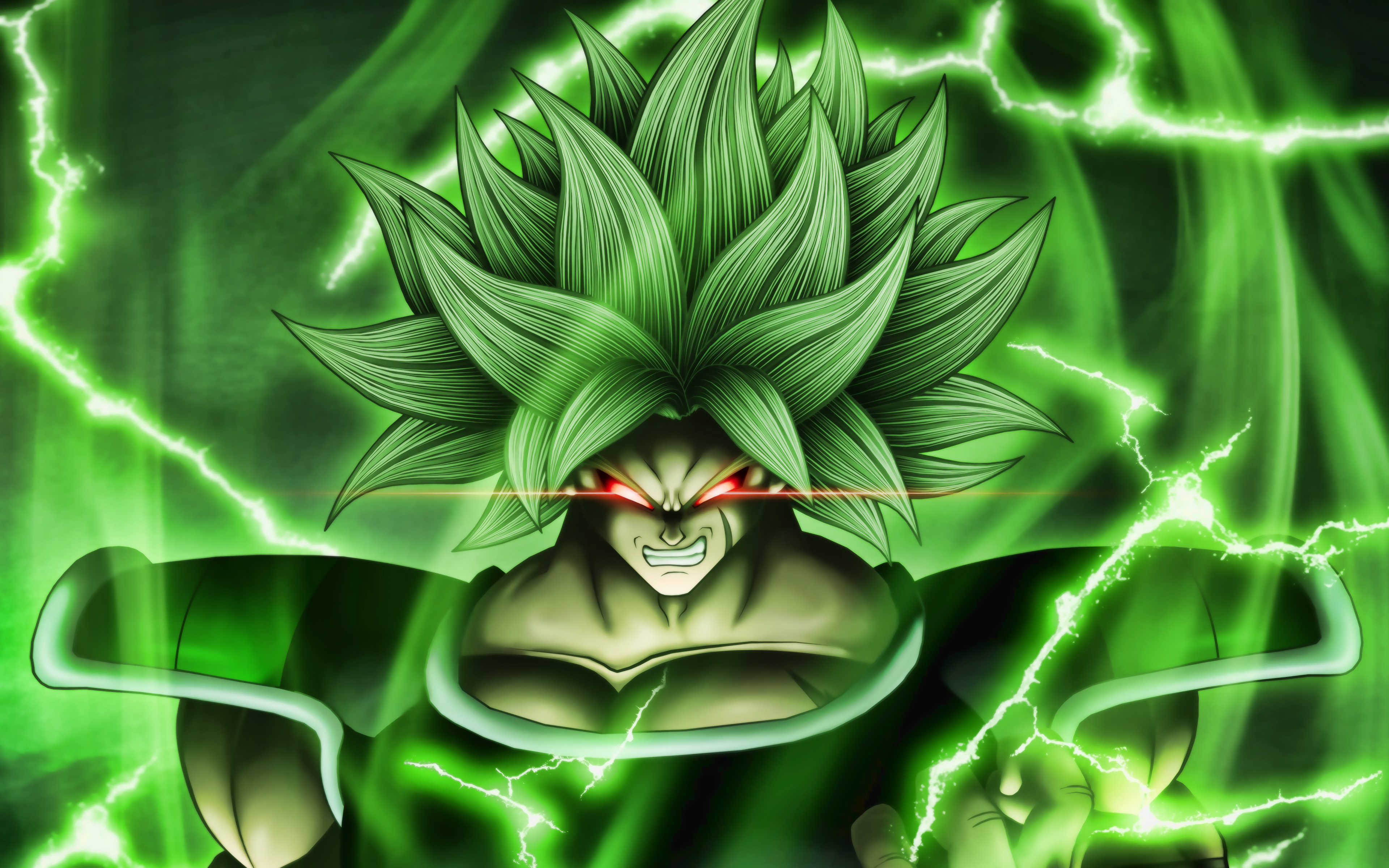 3840x2400 Download wallpaper 4k, Broly, green lightings, Dragon Ball, DBS, Dragon Ball Super, artwork, DBS characters, Broly 4k for desktop with resolution. High Quality HD picture wallpaper, Desktop