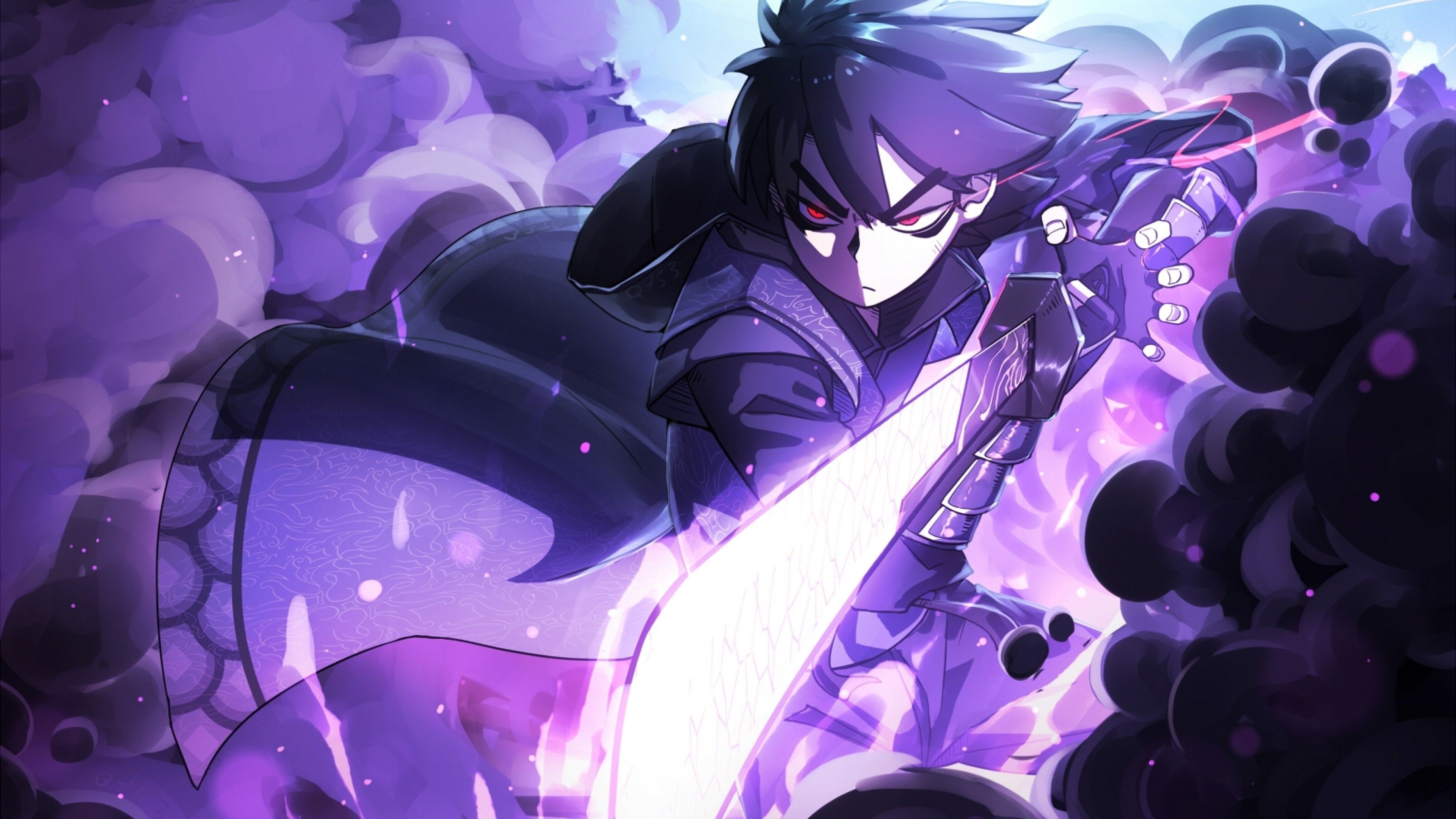 3840x2160 Download  Killer Seven, Anime Boy, Katana, Red Eyes, Desktop