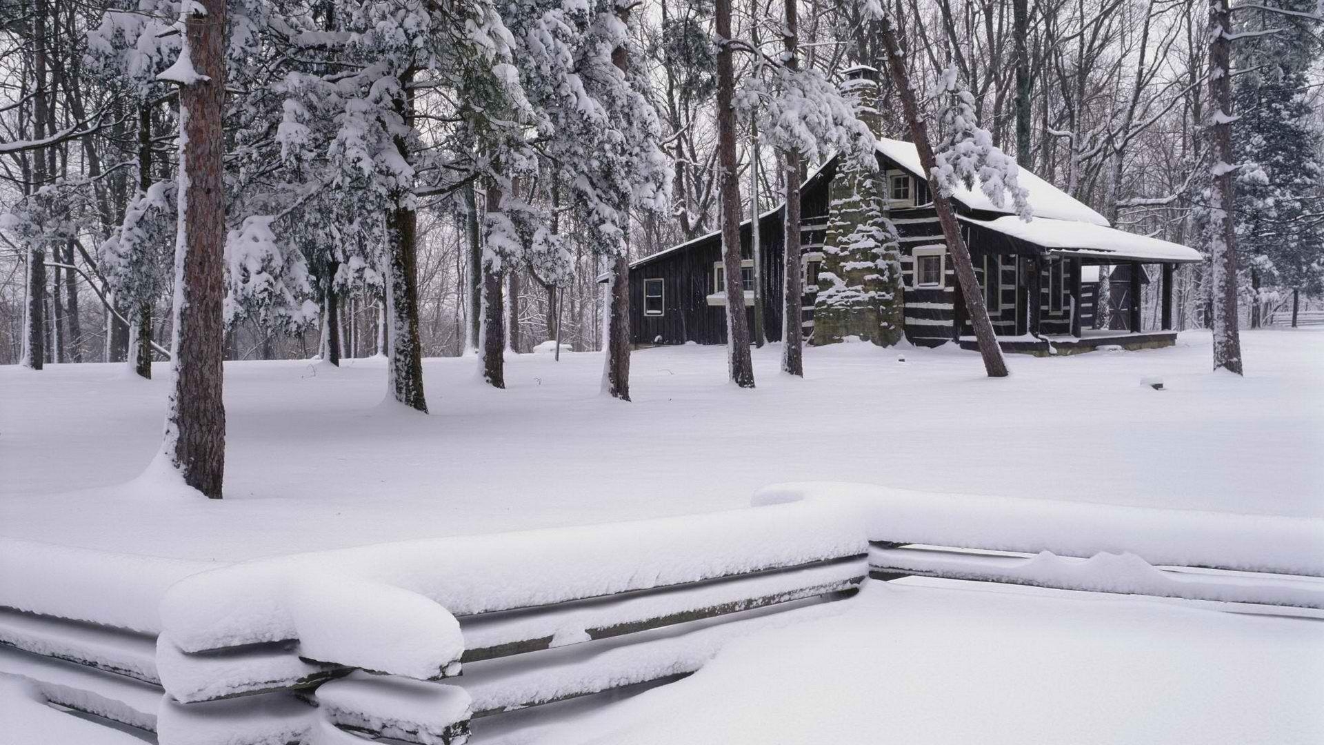 1920x1080 Winter Season World Brown Cabin Parks Wallpaper, iPhone Wallpaper, Desktop