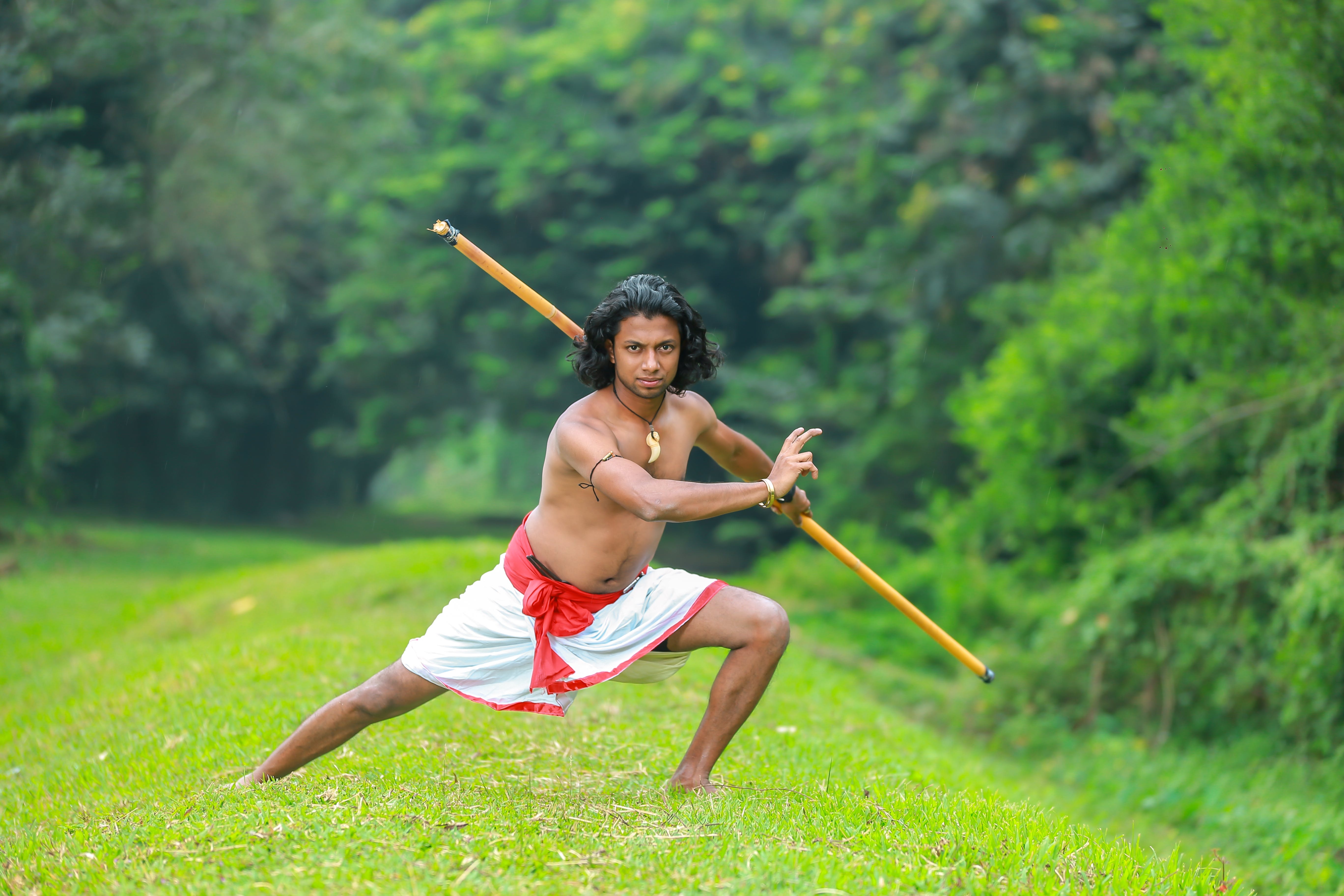 5480x3650 A Man Doing Silambam · Free, Desktop