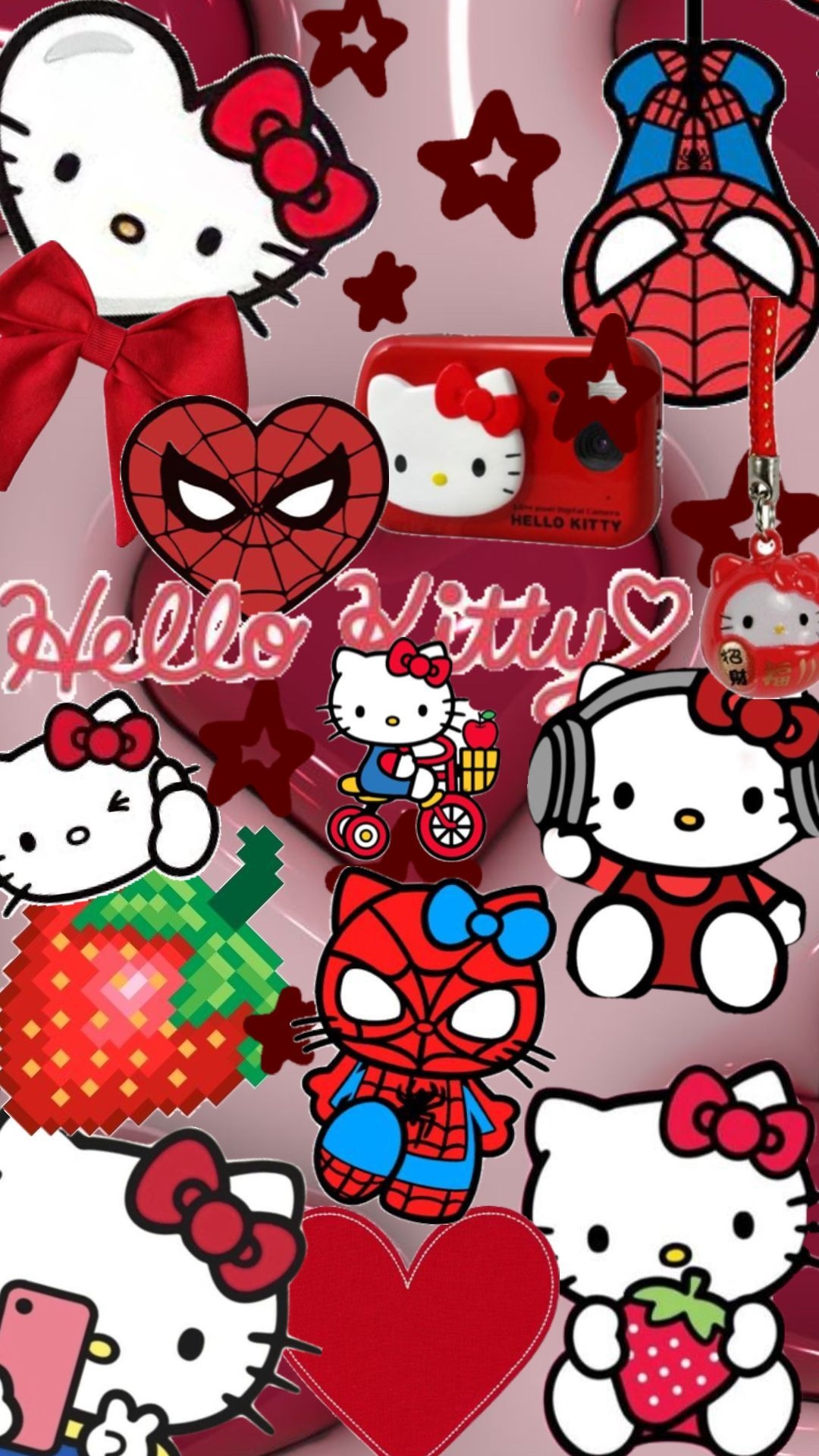 1080x1920 Red Spider Man Hello Kitty In 2023. Hello Kitty Iphone Wallpaper, Walpaper Hello Kitty, Hello Kitty Wallpaper Hd, Phone